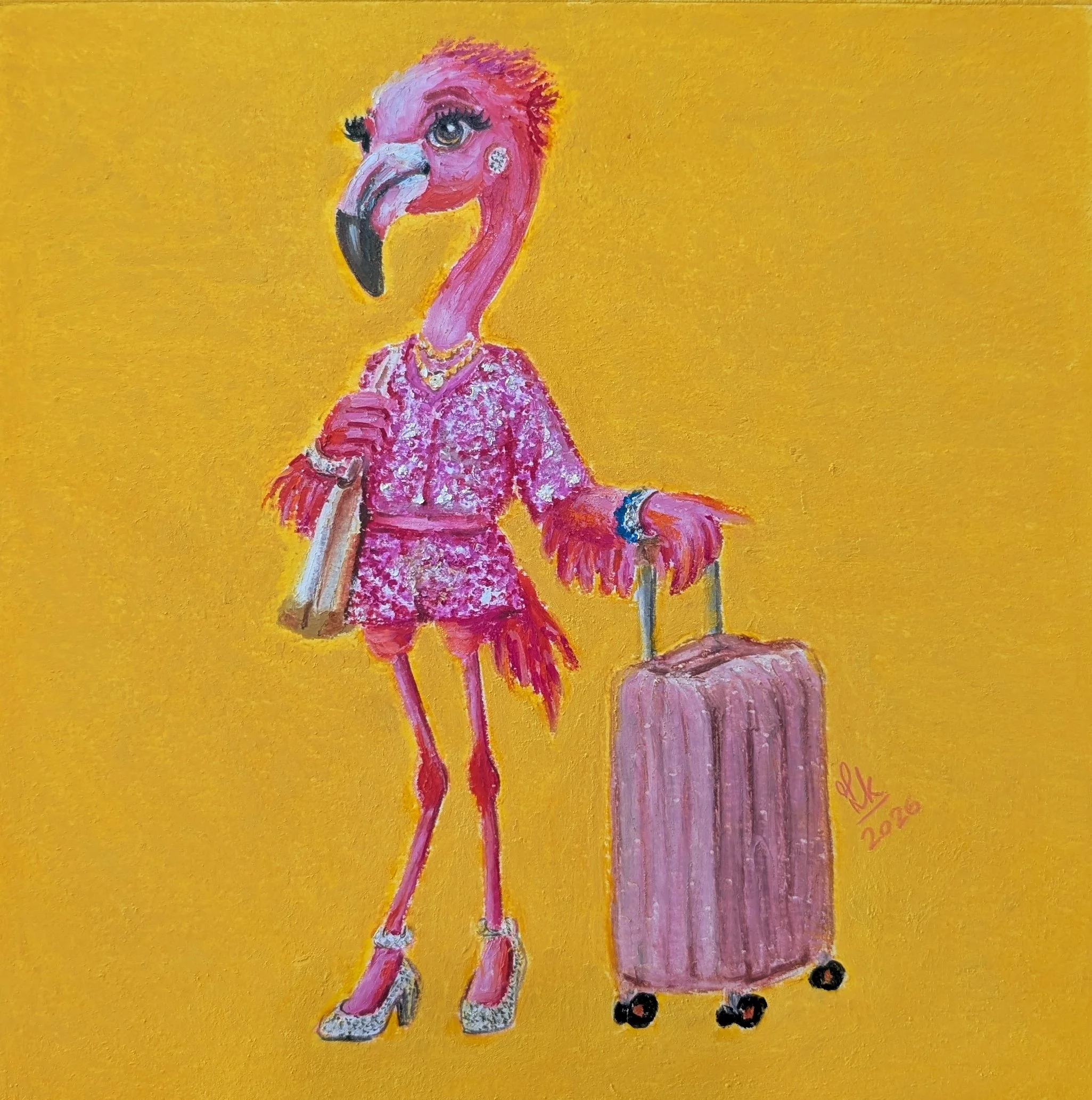 Fly in Style  |  Oil Pastels  |  8 x 8 inch
