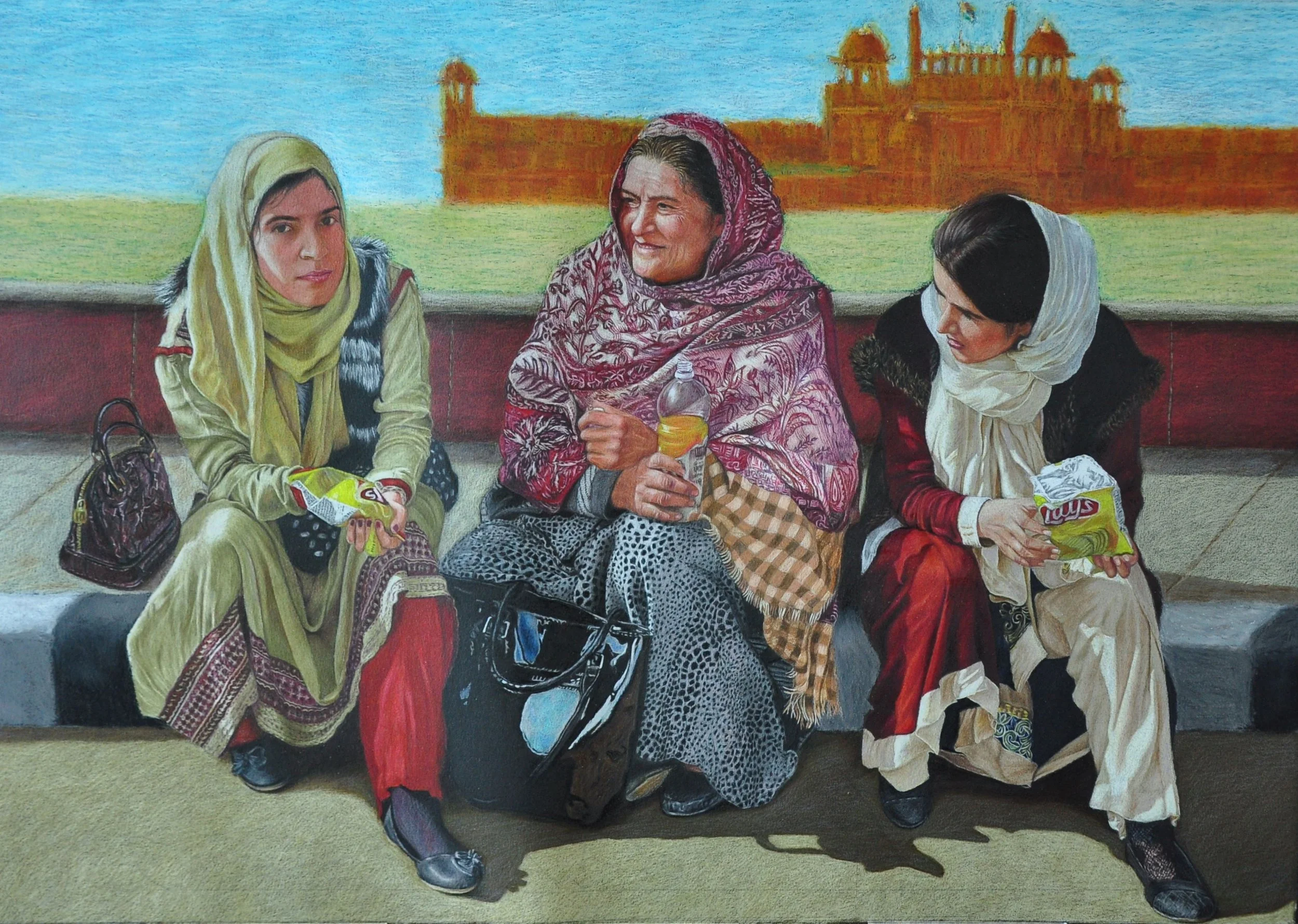 Color Pencil & Oil Pastel  |  28 x 18 inch