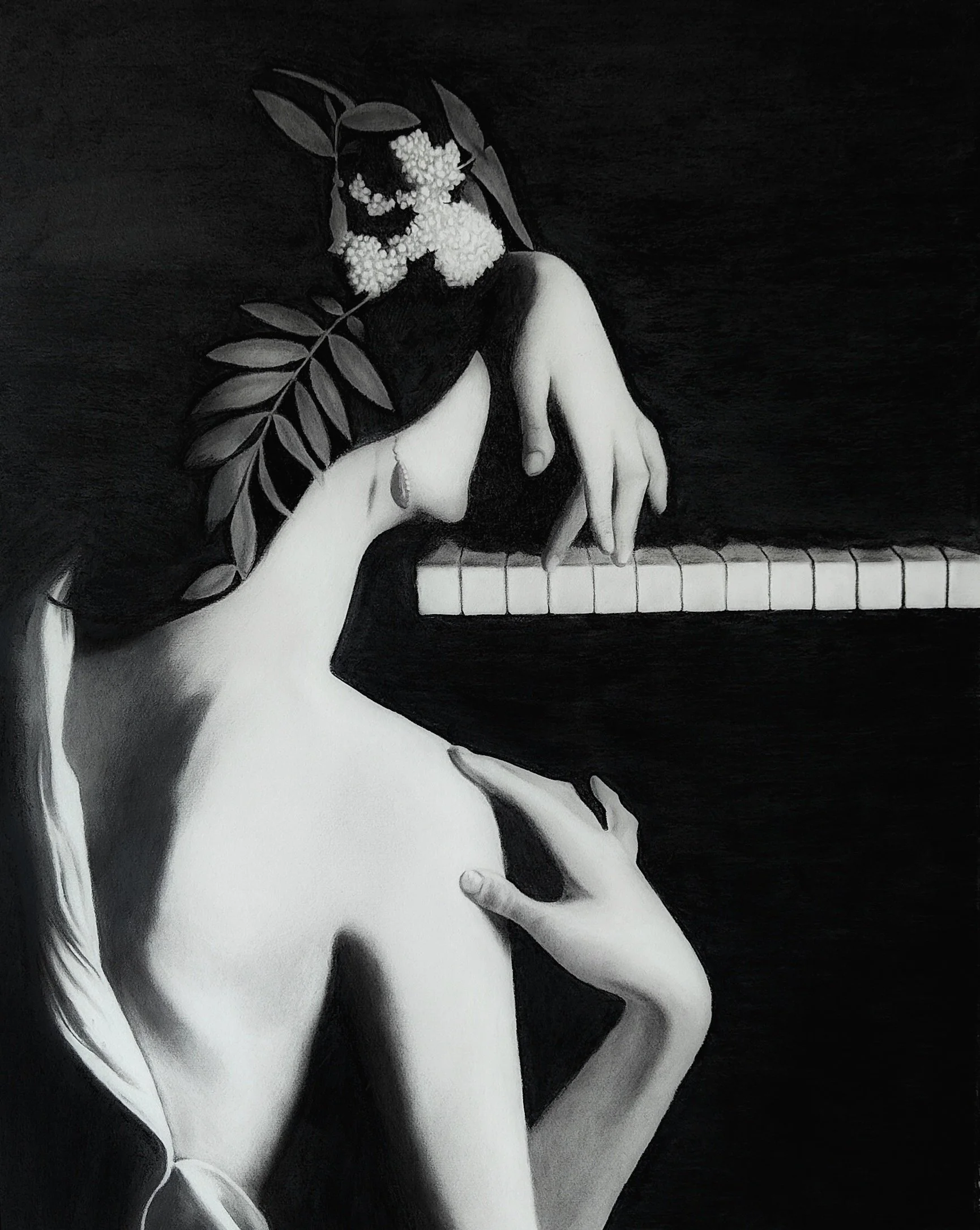 Piano |  Graphite Pencil & Charcoal  |  20 x 26 inch