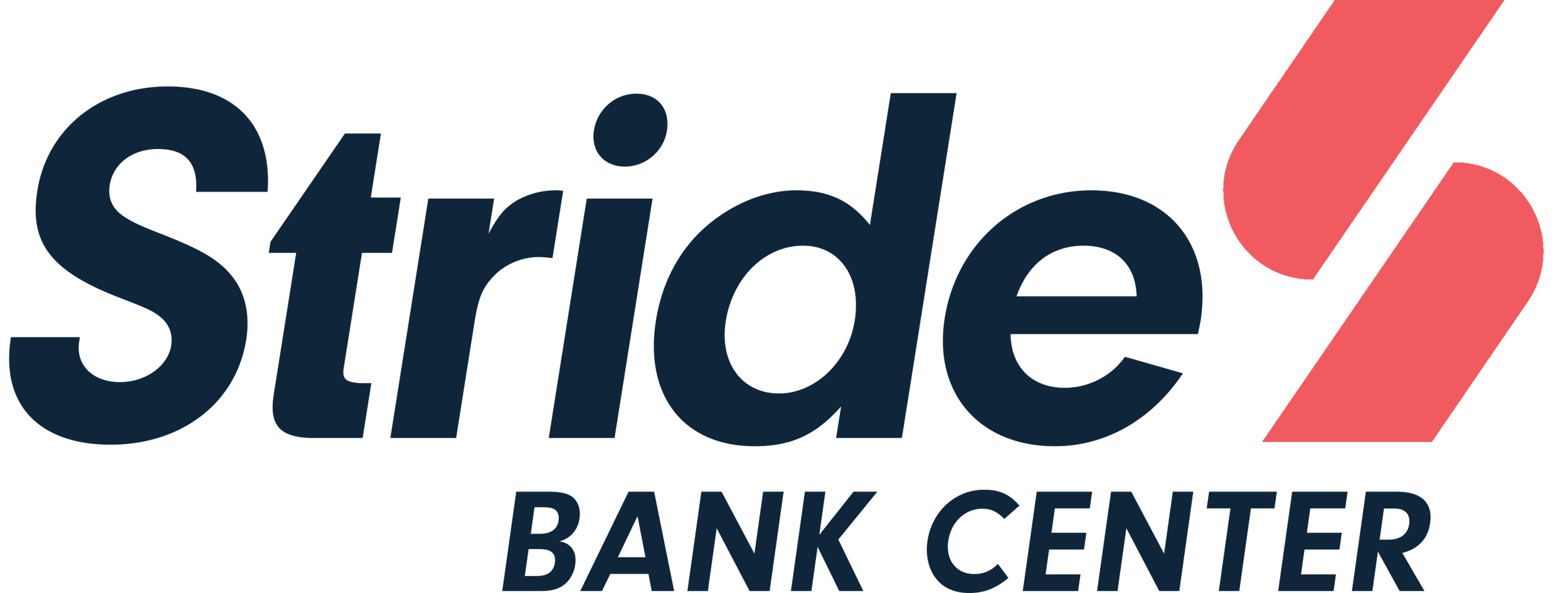 St. Louis Bank Center logo in blue and red, with a stylized numeral 2 in red.