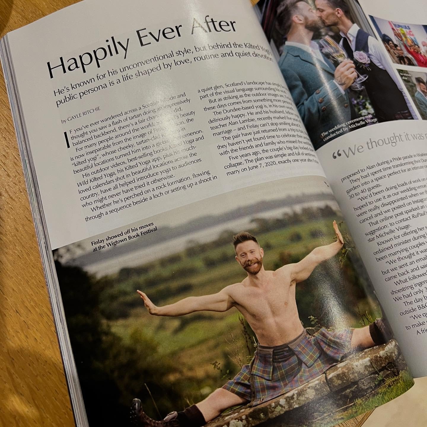 Starting the year off with a three page feature in @scots_magazine .
The piece talks about kilted yoga but also about my lockdown wedding and our life since then. 
We had Scot&rsquo;s Magazine in our house through my entire childhood. It isn&rsquo;t 