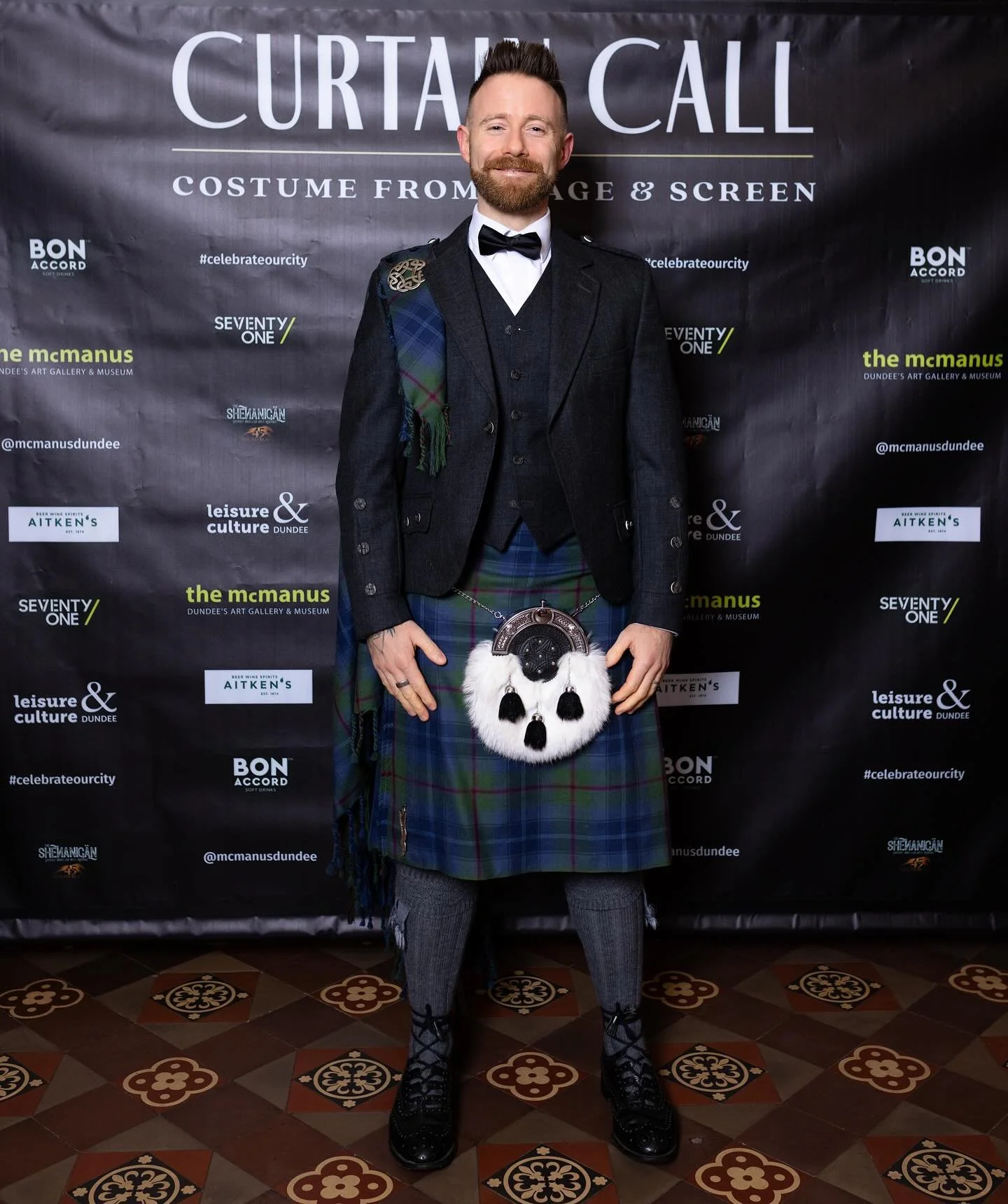 I was at an opening event the other week that called for black tie, and after putting a few kilts aside that also had a plaid, I went for my first kilt I&rsquo;ve had since I was a teenager!
I graduated in this kilt, was married in it, and this kilt 