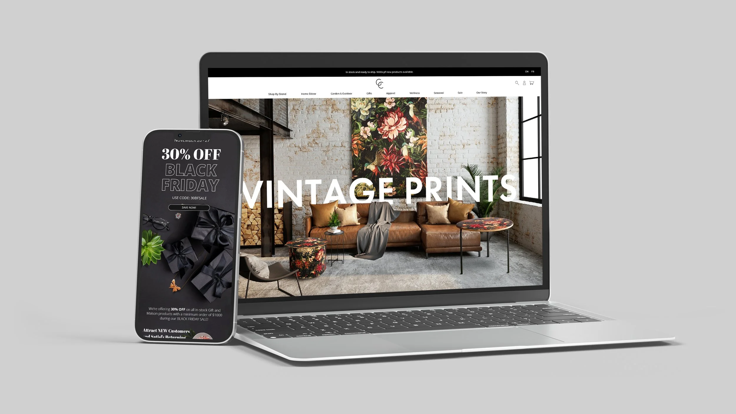 Image of several promotions on multiple devices.