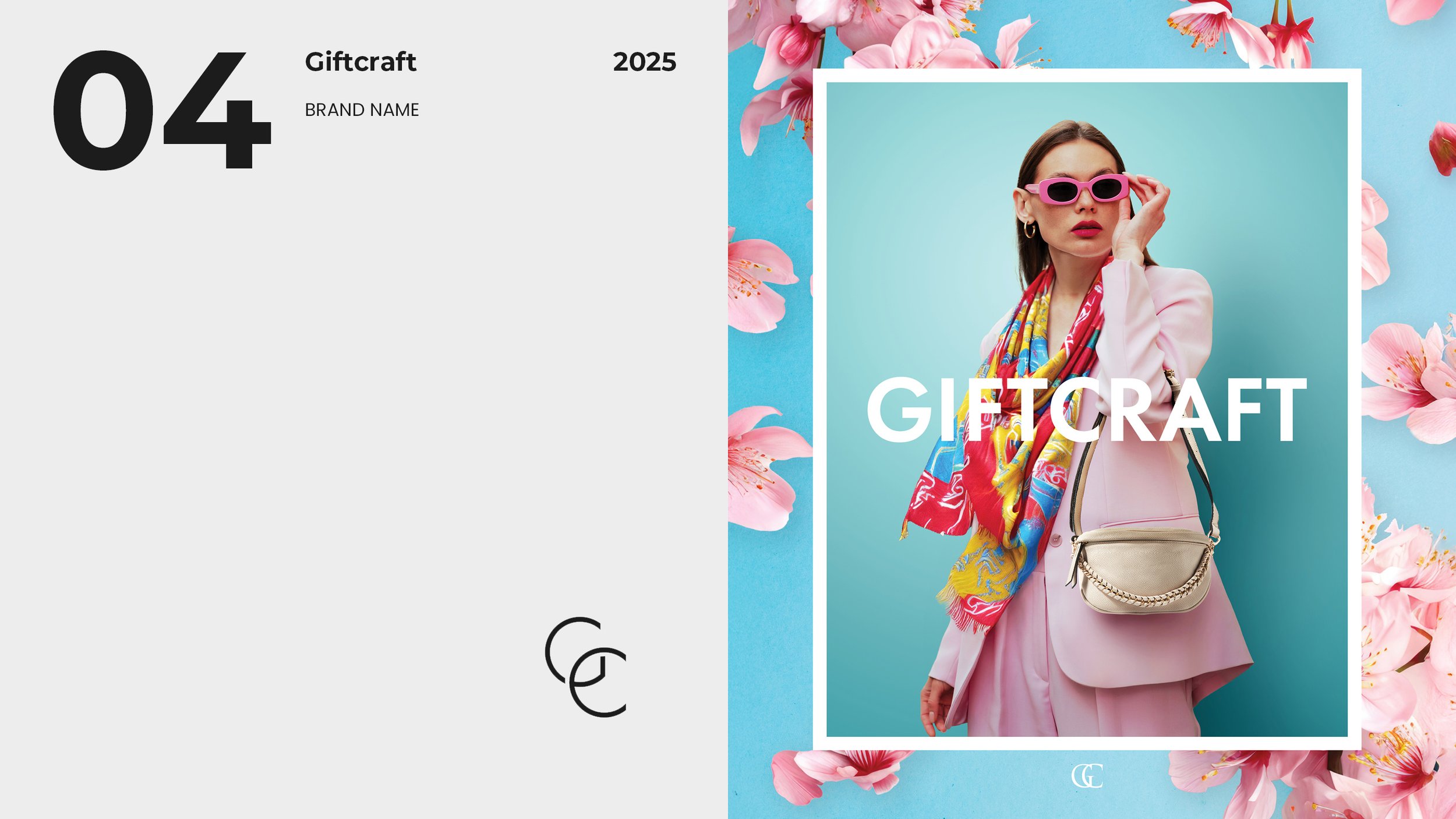 Trade Shows. An image of a woman in a pink coat posing for a Giftcraft Trade Show.