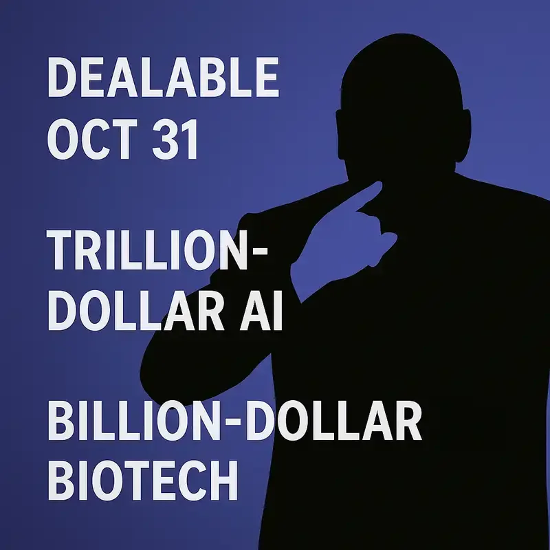 Episode 19: Dealable — Oct 31: Trillion-Dollar AI, Billion-Dollar Biotech