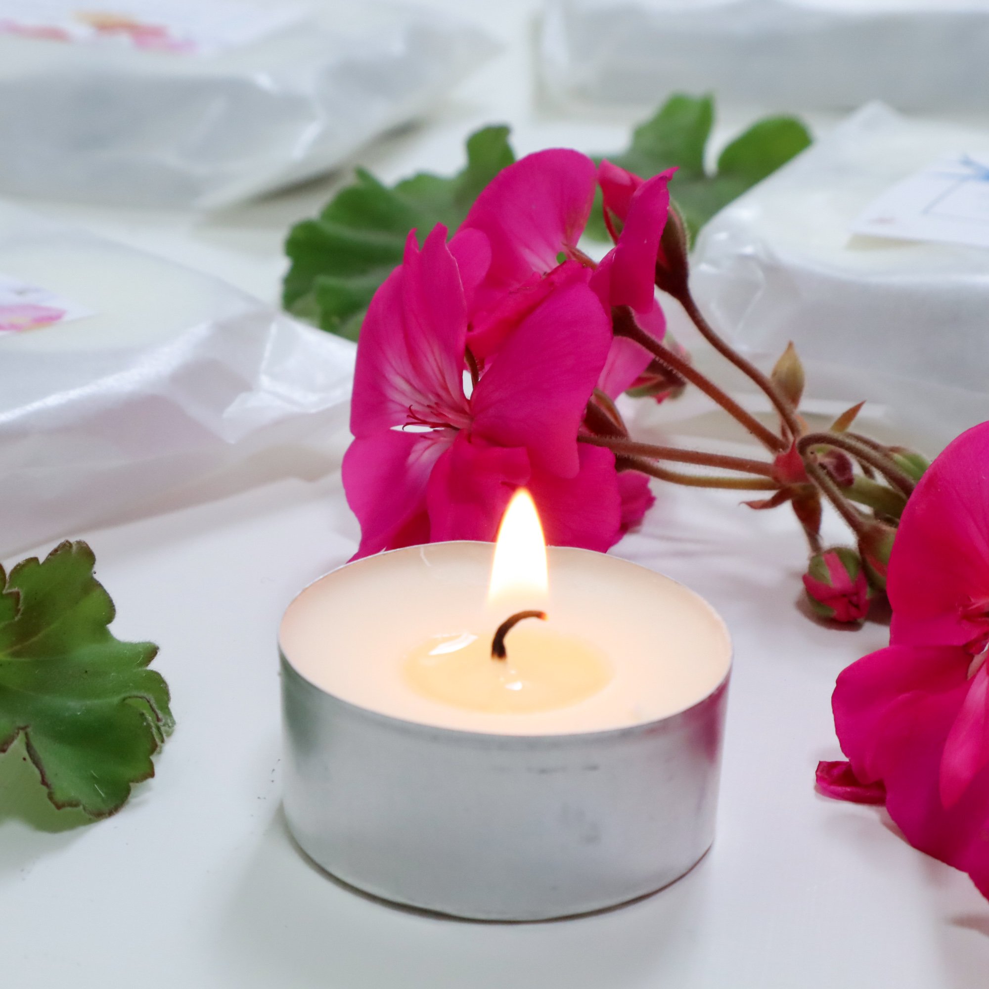 Rose Geranium Artisan Tea Lights