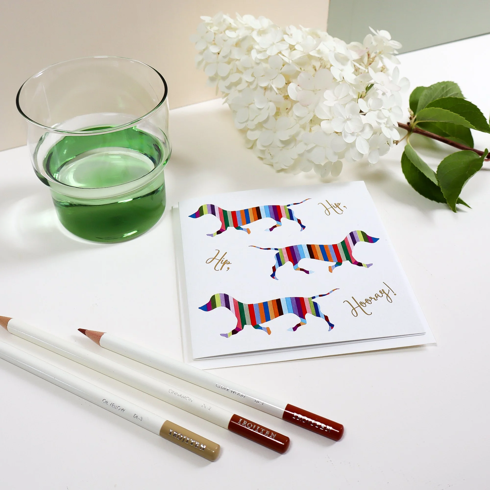 Rainbow Dachshunds Greeting Card