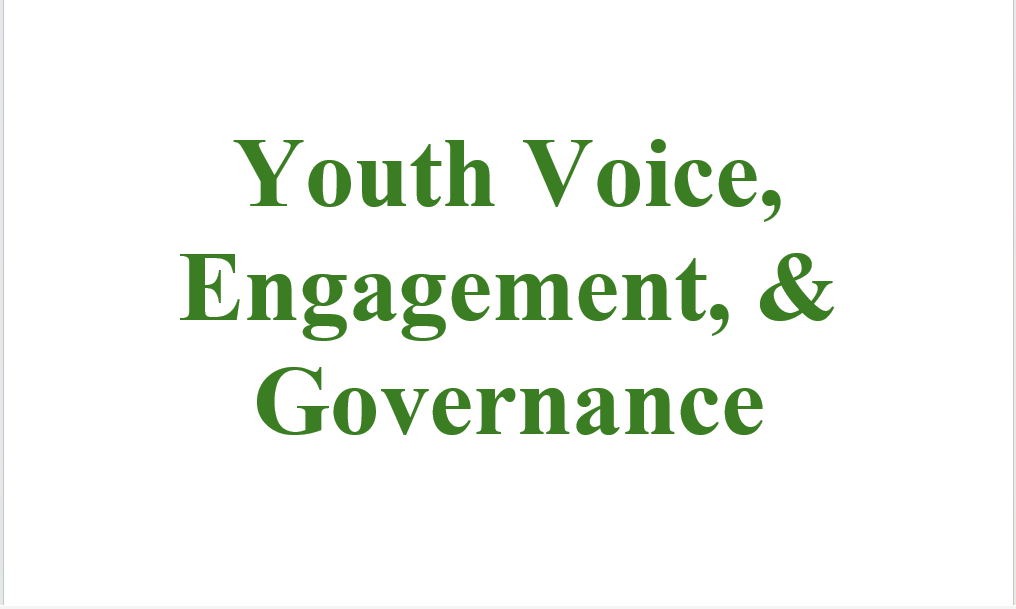 Youth Voice, Engagement, and Governance: Moving From Input to Structural Partnership