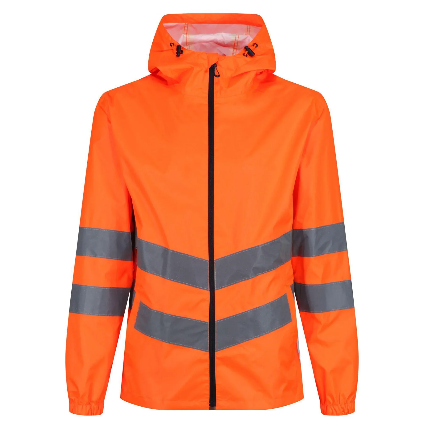 Regatta Professional Mens Hi Vis Pro Waterproof Reflective Packaway Work Jacket