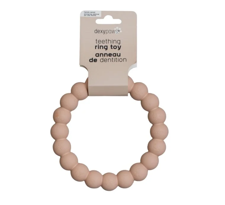 Anneau Rose Poudré - Jouet à Mâcher - Dexypaws
