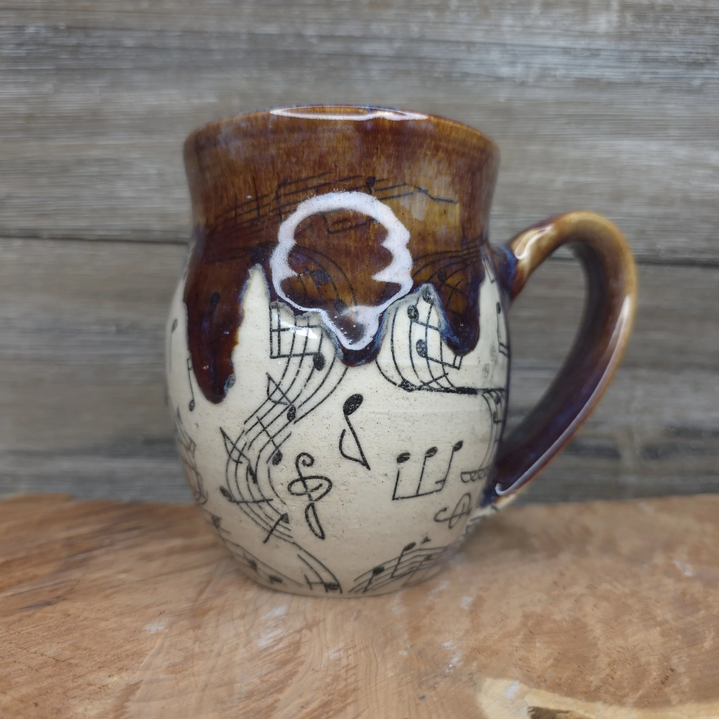 Patterned Big Belly Mug