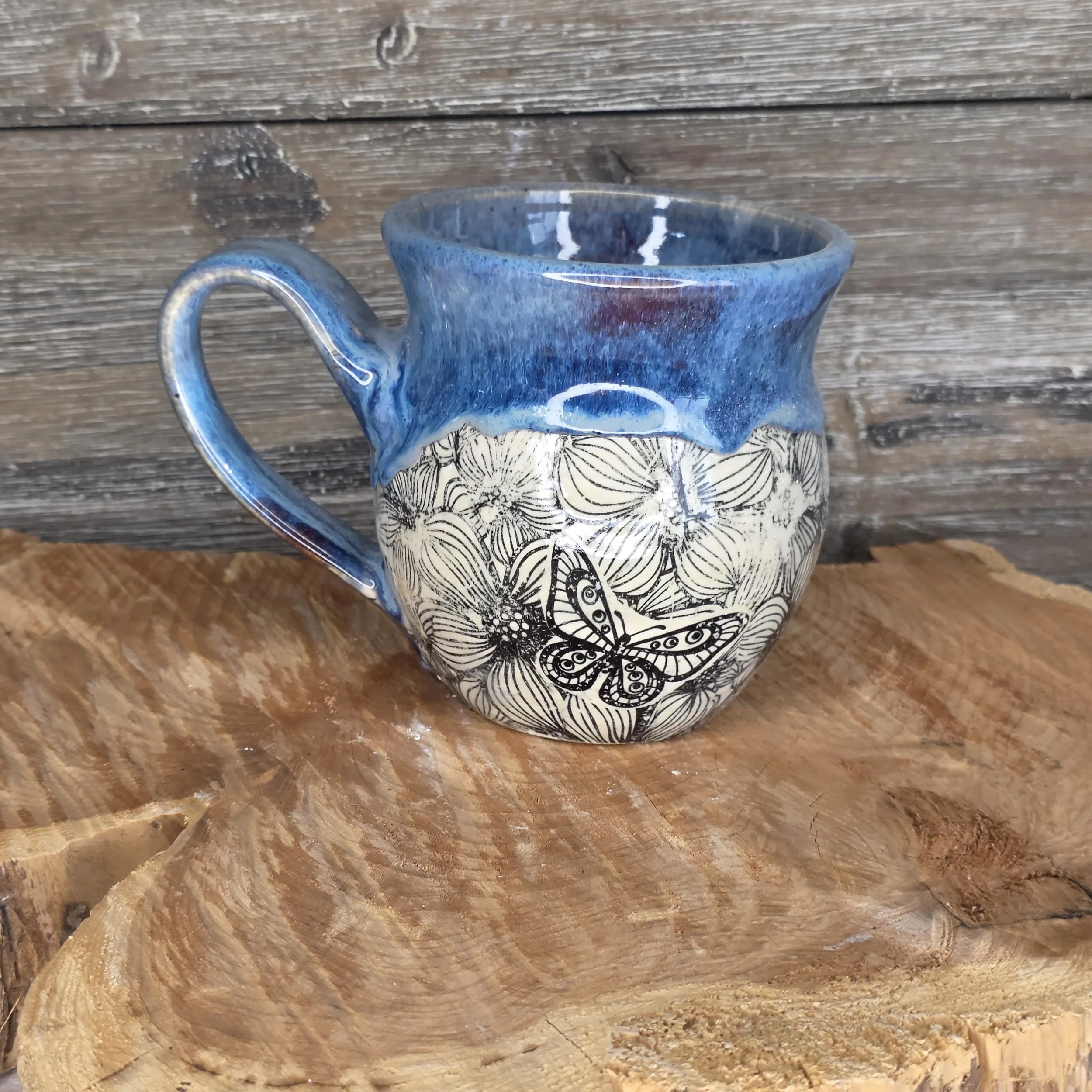 Patterned Big Belly Mug