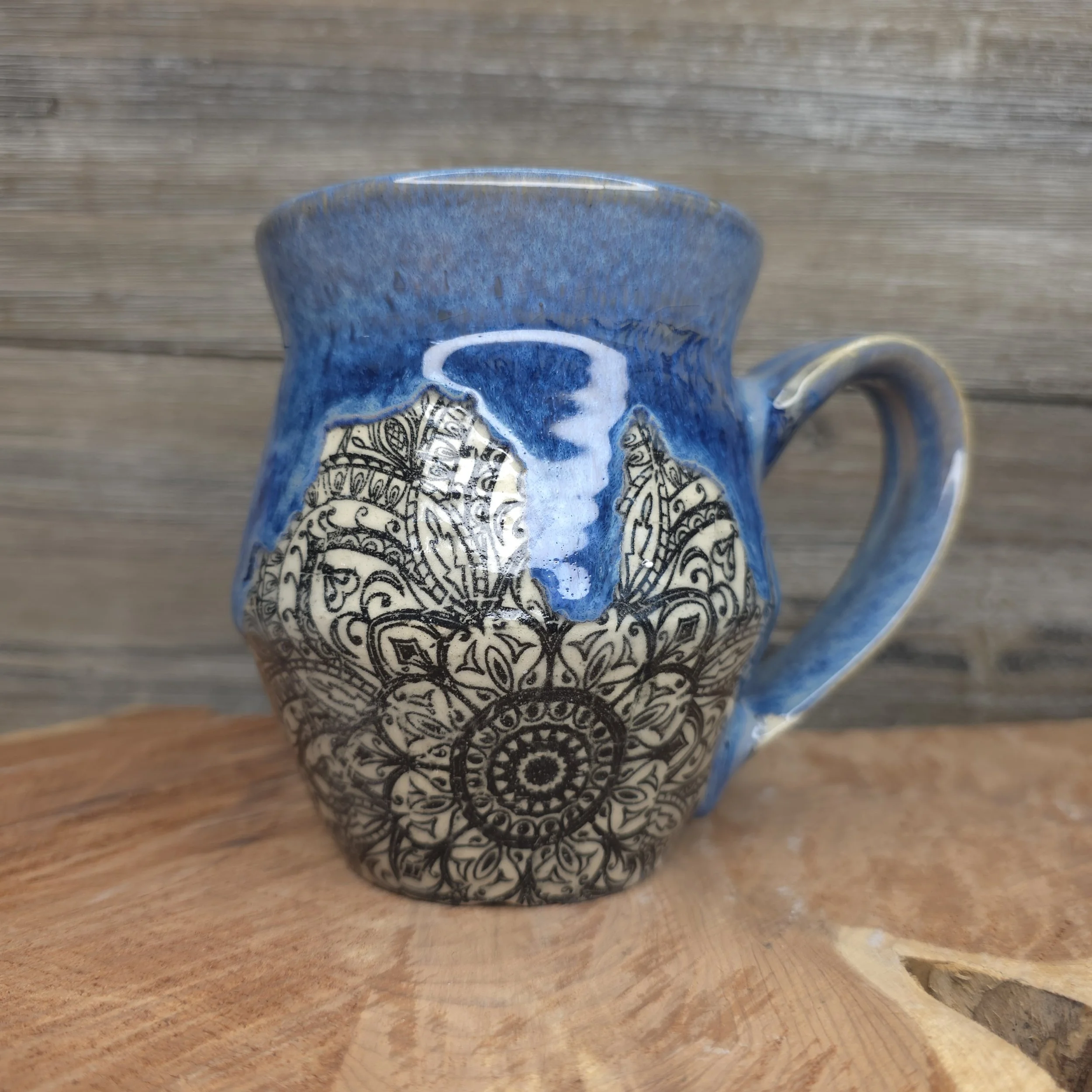 Patterned Big Belly Mug