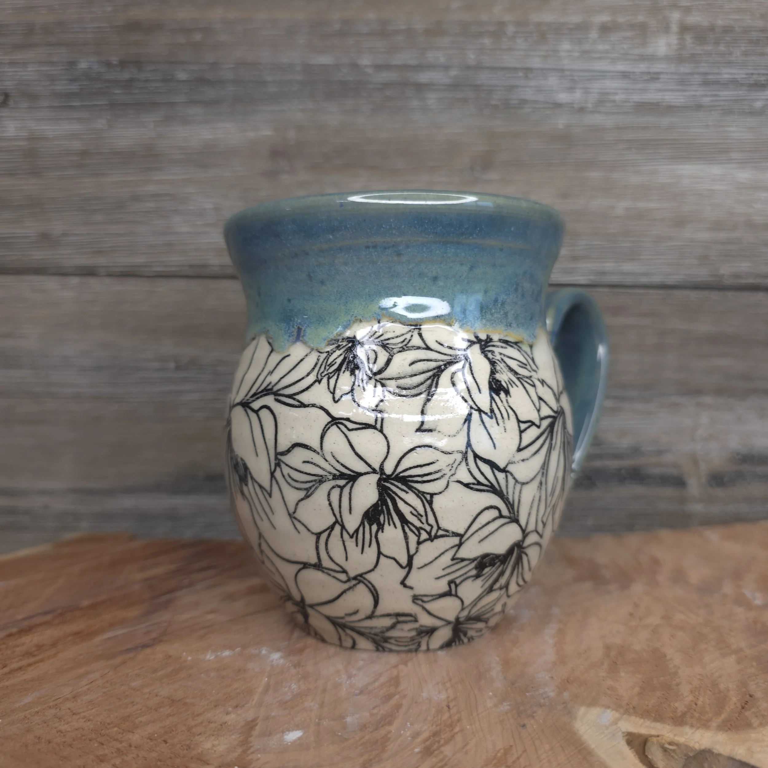 Patterned Big Belly Mug