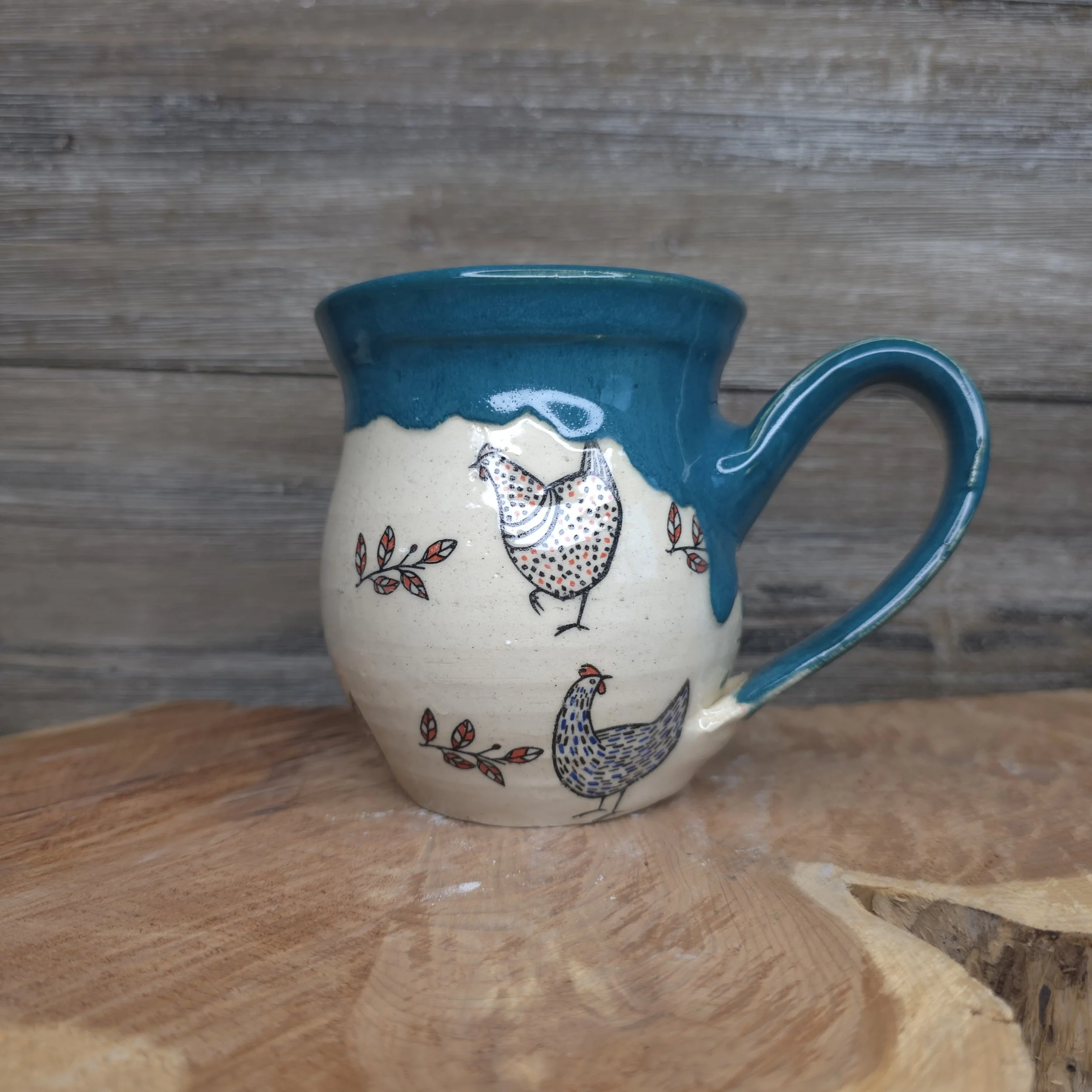 Patterned Big Belly Mug