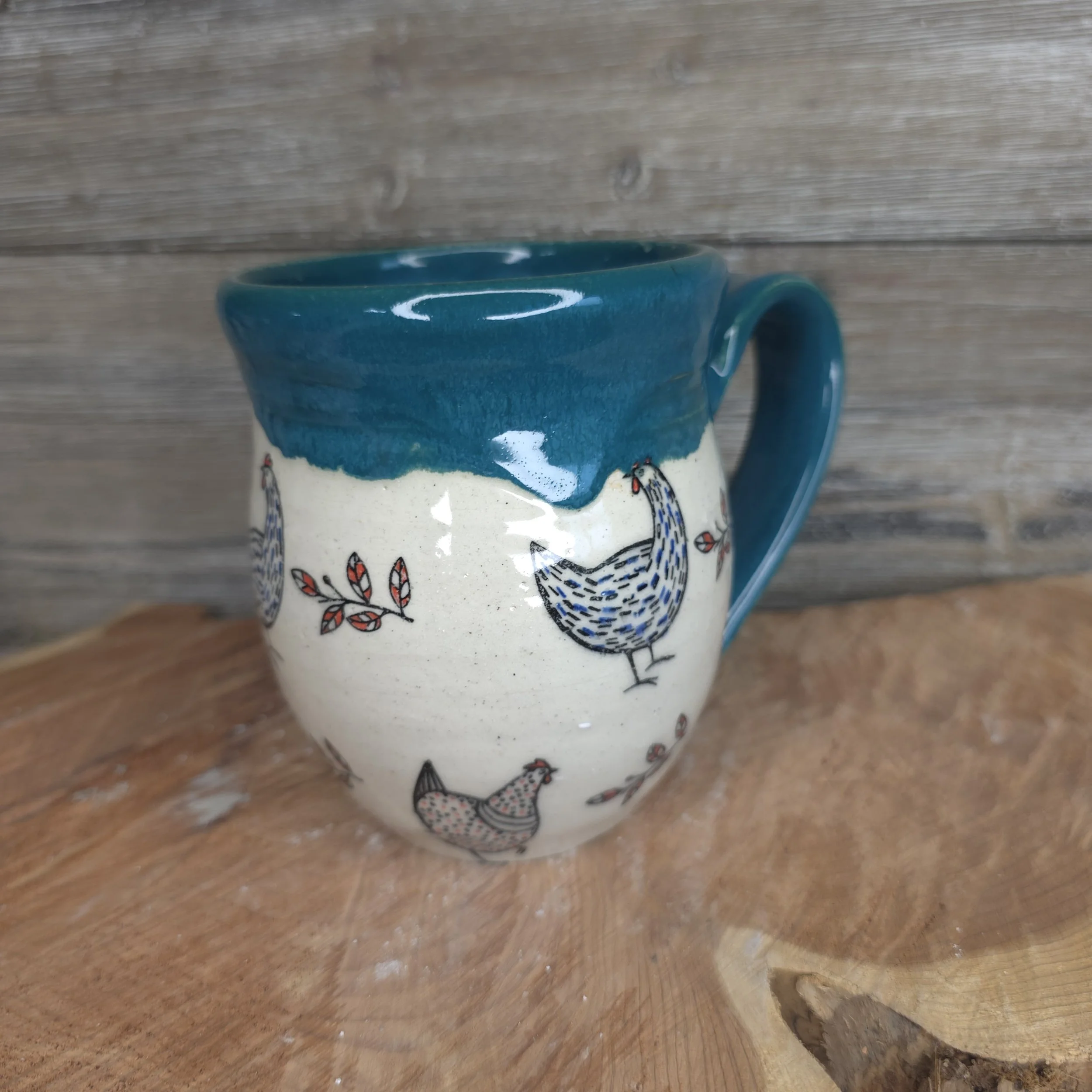 Patterned Big Belly Mug