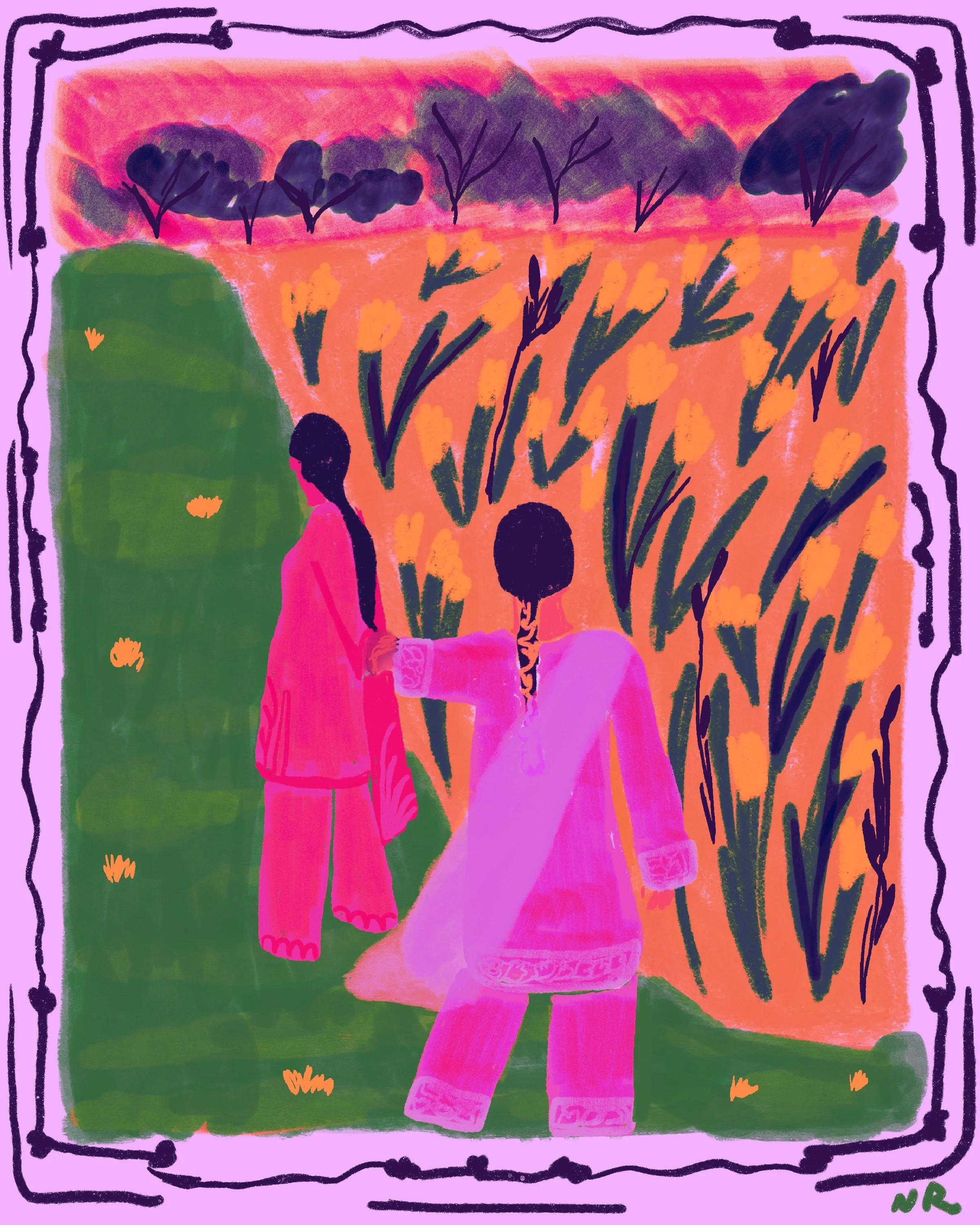 The Mustard Field at Sunset