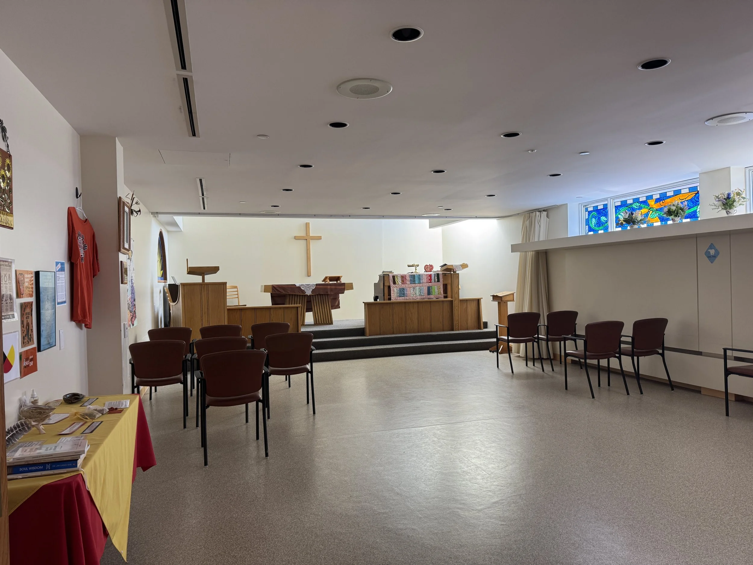 The Worship Centre is a peaceful and welcoming space where residents can gather for worship, prayer, spiritual services, and reflection. It provides a quiet place for residents to practice their faith, attend services, and find comfort and connection