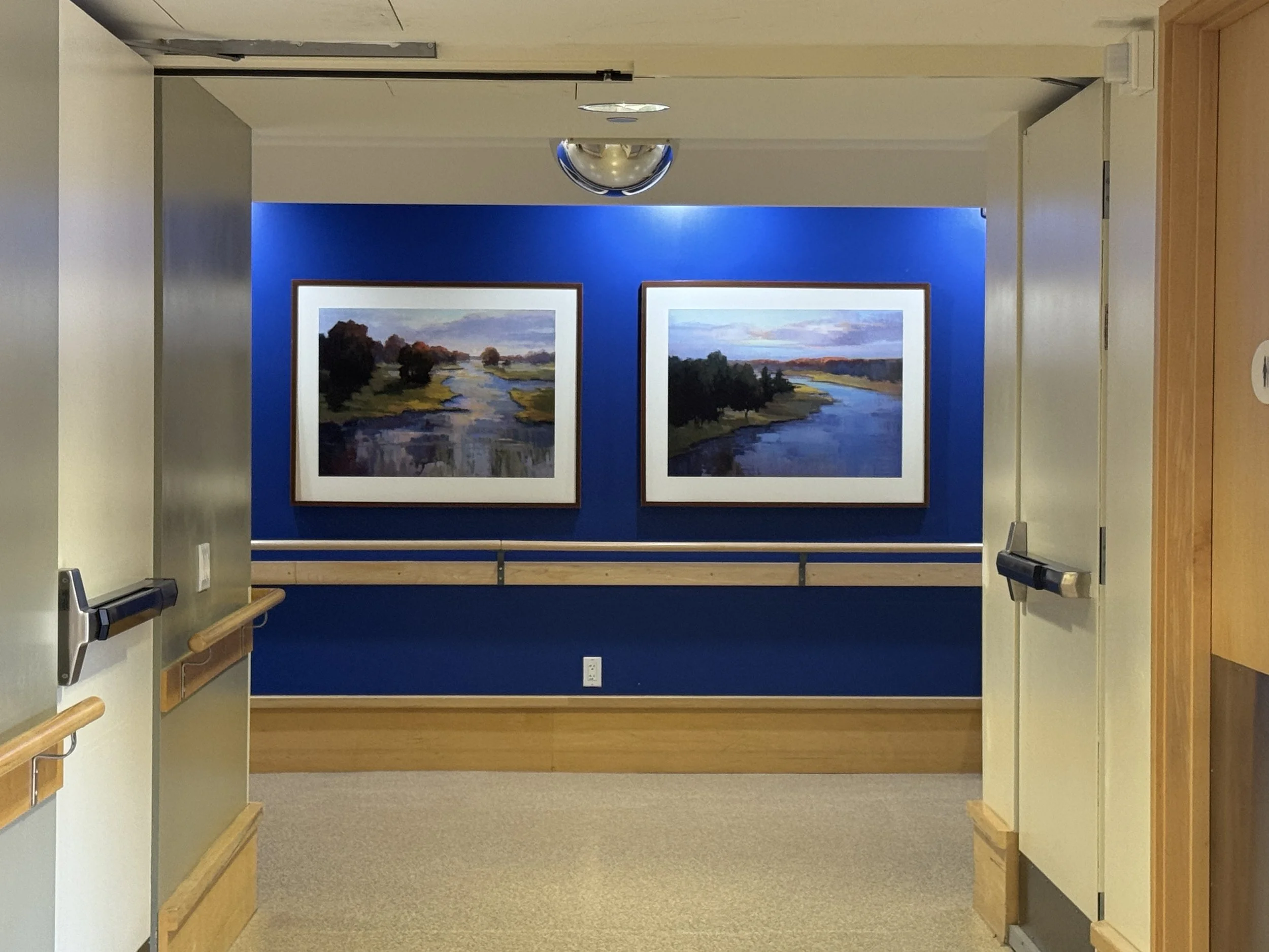 The Blue Side of the home includes Apple Orchard and Driftwood Beach. The blue colour provides a clear visual cue to help residents, families, and visitors identify and find these two resident units.