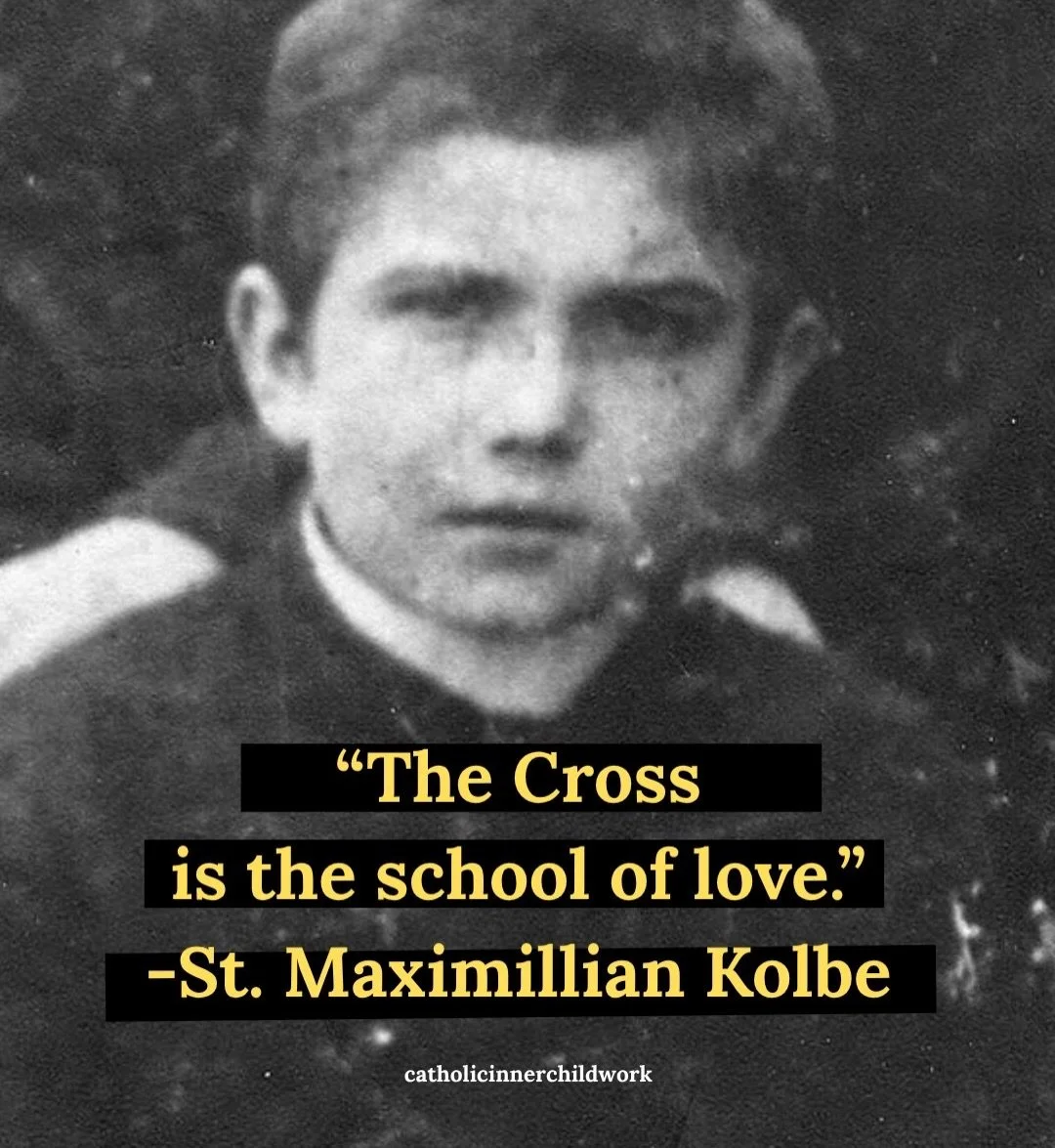 I keep coming back to this quote from St. Maximillian Kolbe because the Cross has truly taught me so much about love. Love of self, love of others, and love of God. 

&amp; perhaps the deepest lesson has been: love does not always remove suffering, b