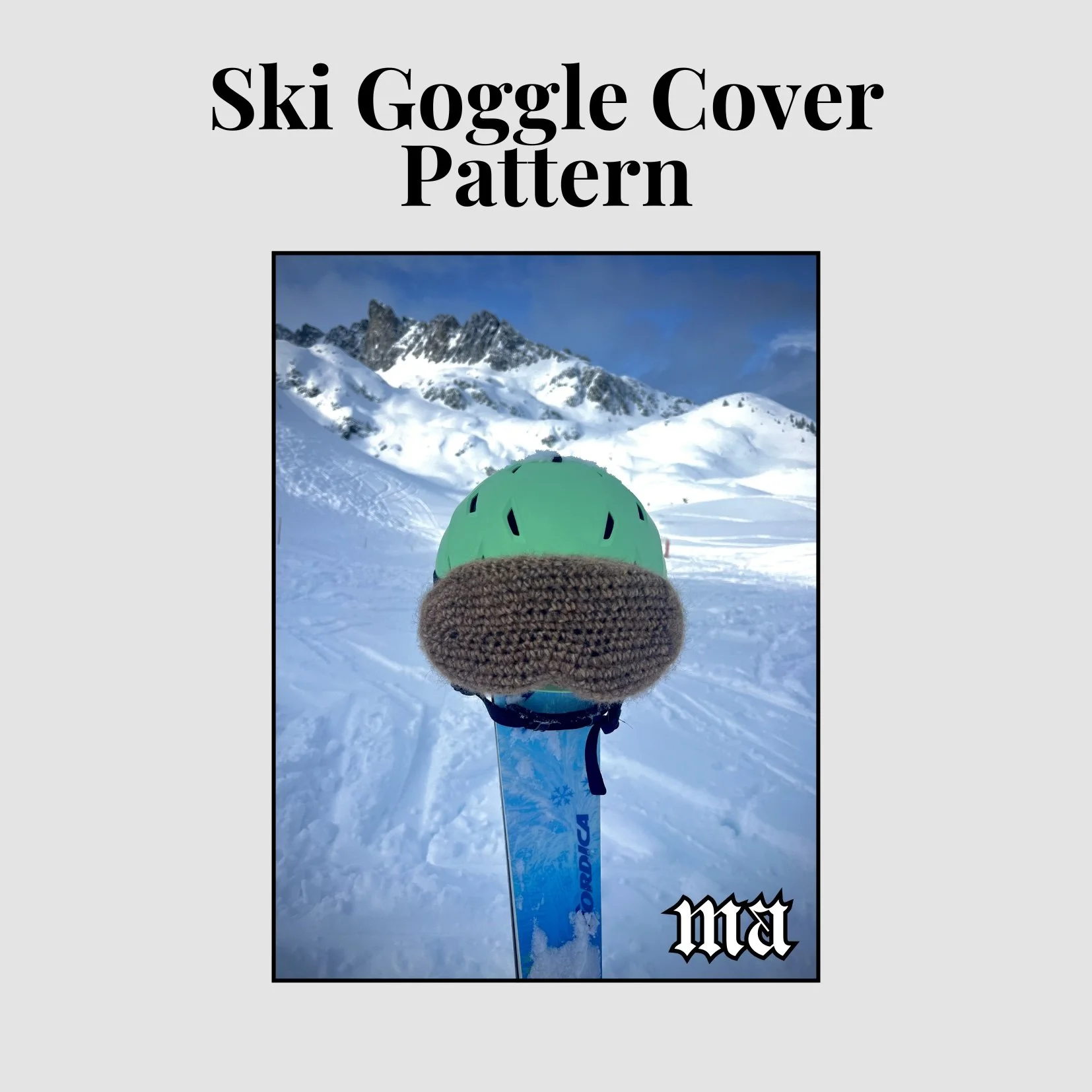 Ski Goggle Cover Written Pattern