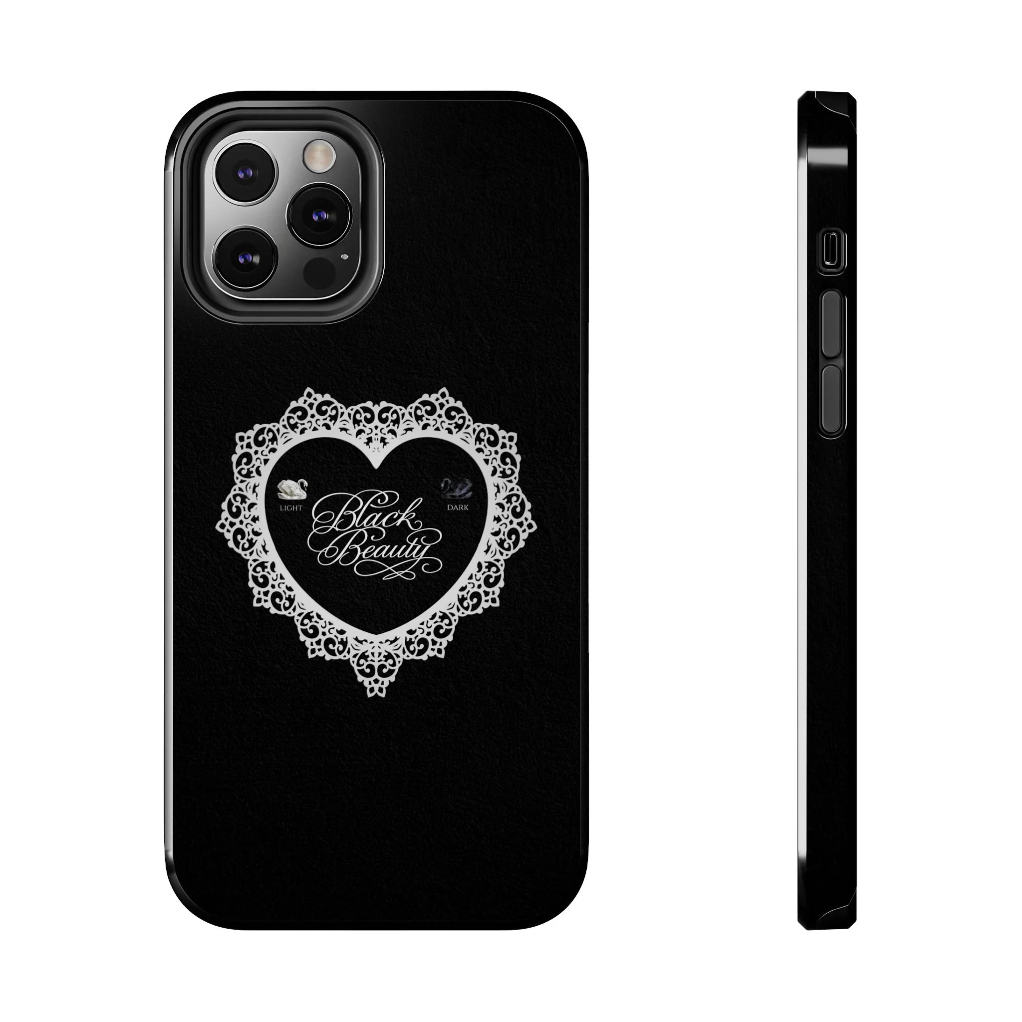 Black Beauty Phone Case | White Lace Heart, Lana Del Rey