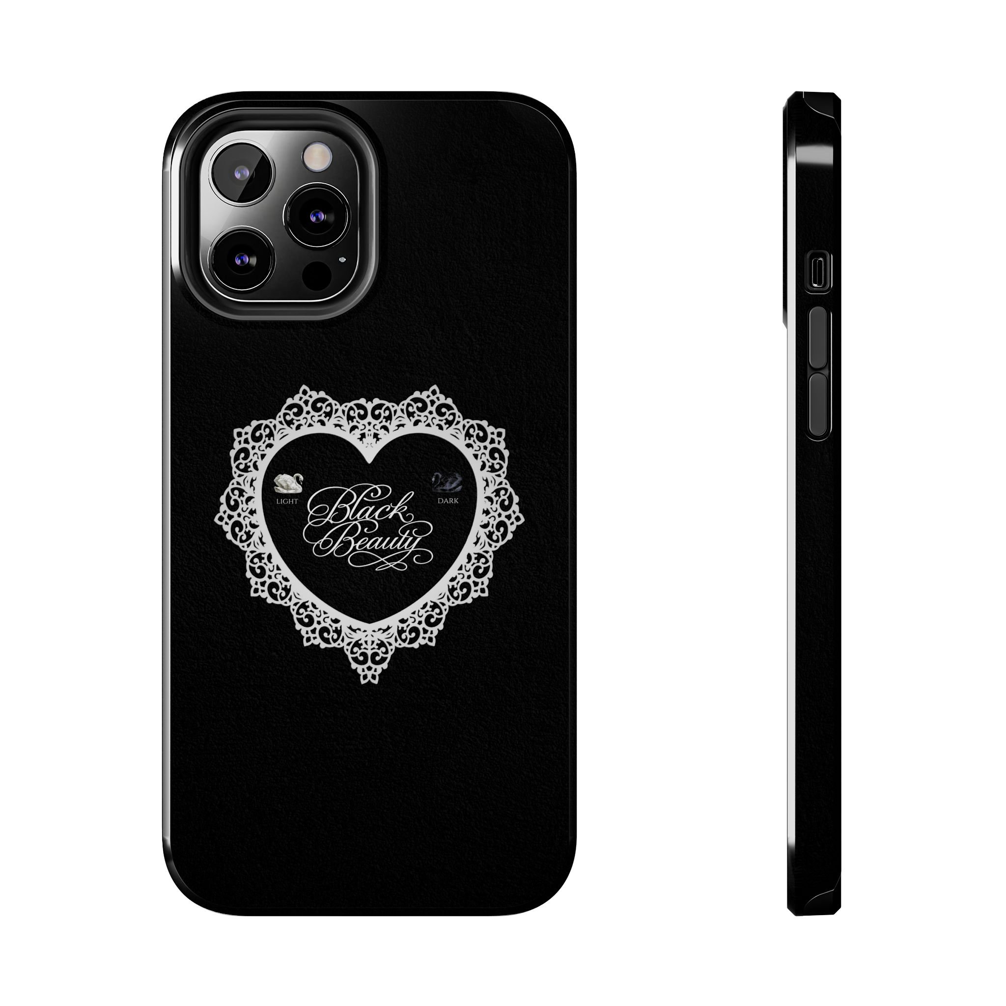 Black Beauty Phone Case | White Lace Heart, Lana Del Rey