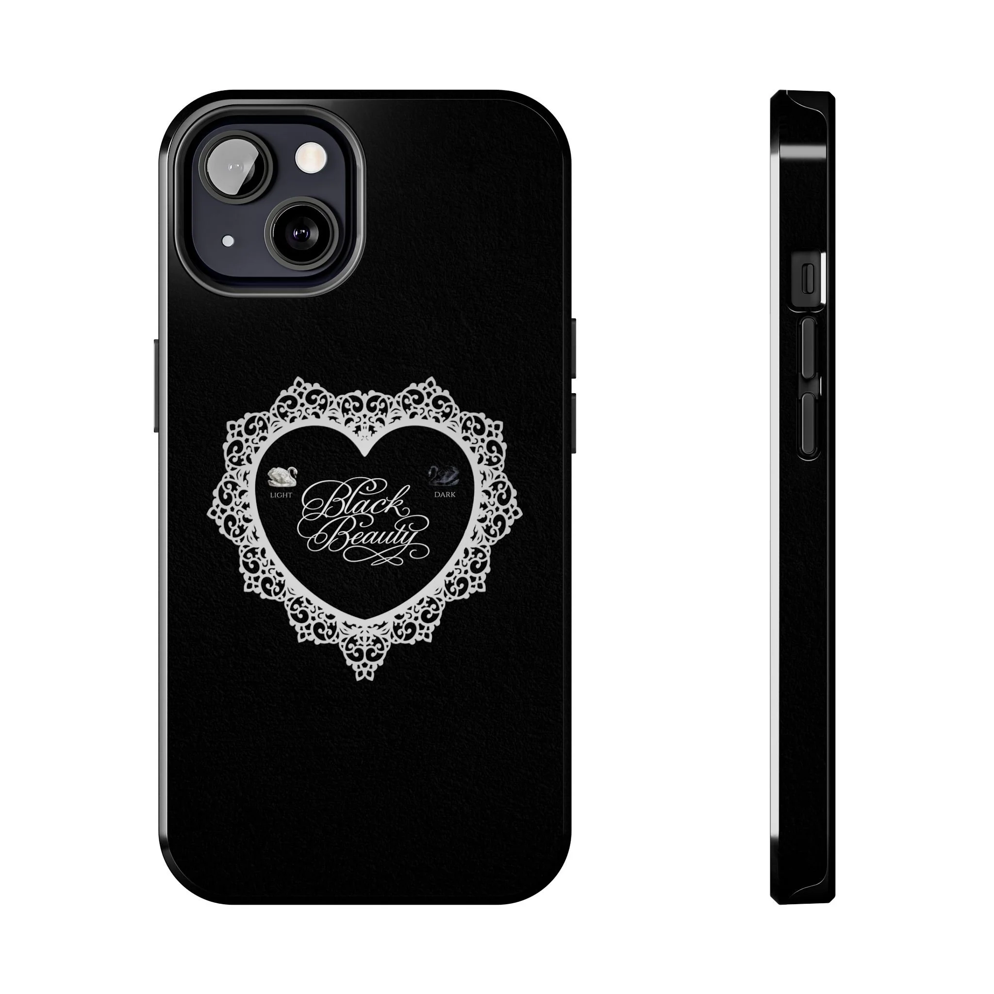 Black Beauty Phone Case | White Lace Heart, Lana Del Rey