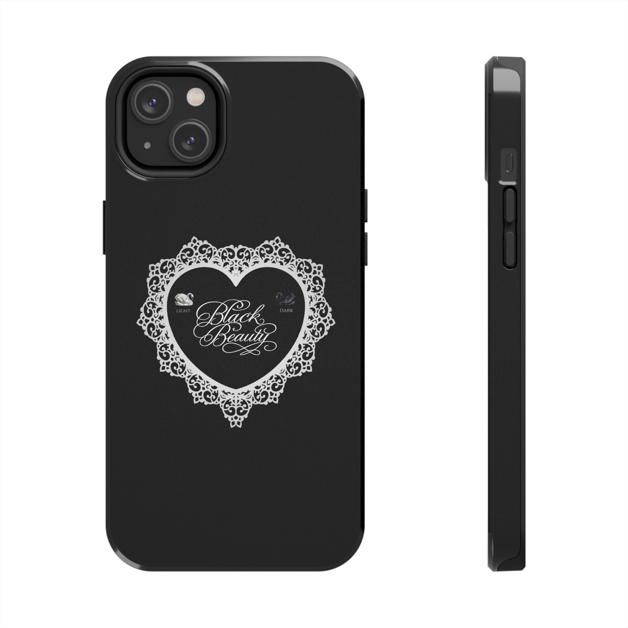 Black Beauty Phone Case | White Lace Heart, Lana Del Rey