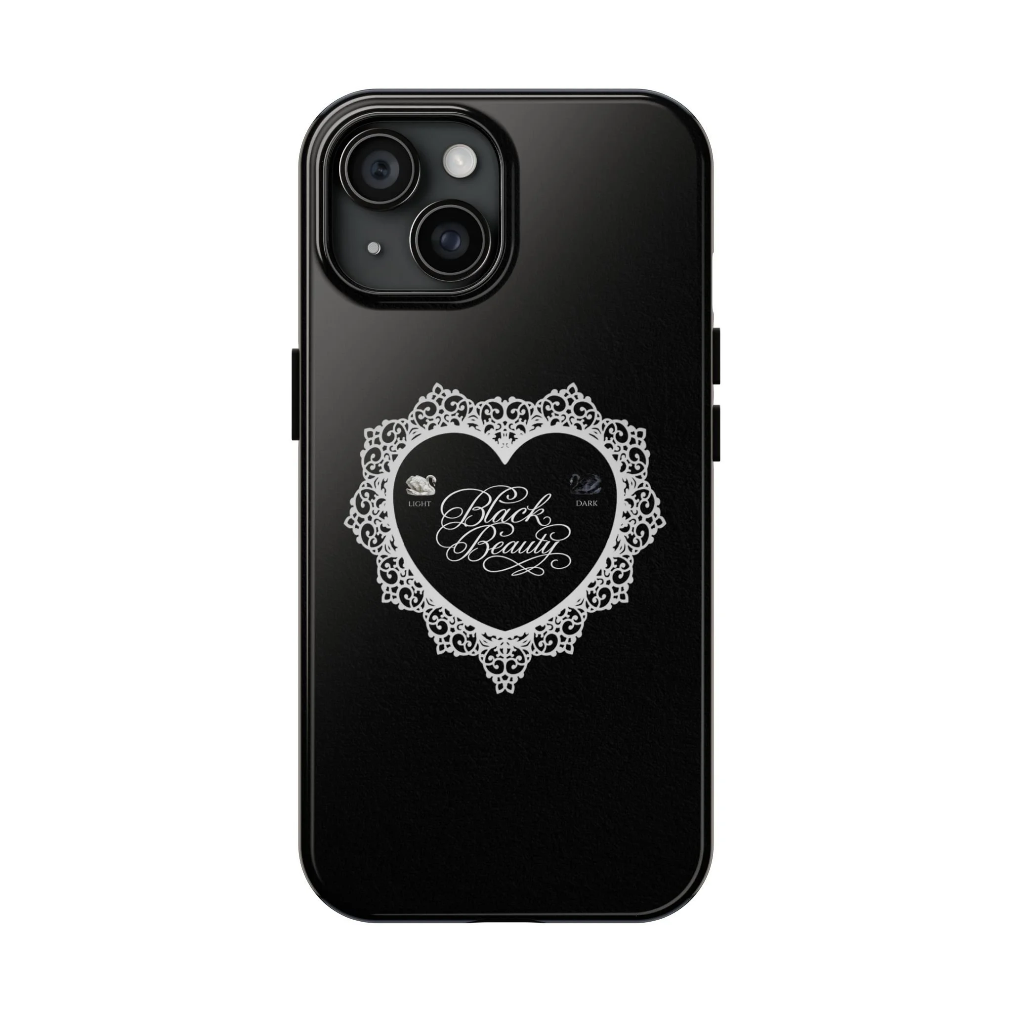 Black Beauty Phone Case | White Lace Heart, Lana Del Rey