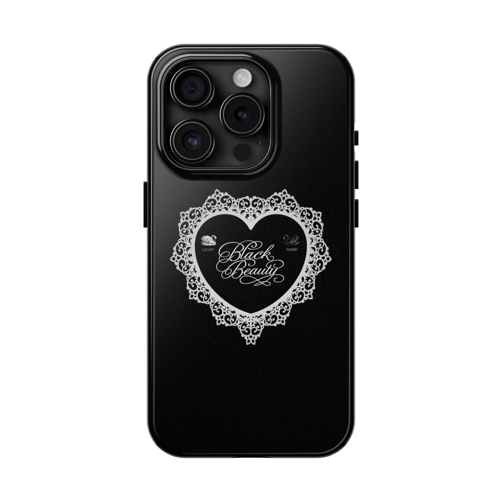Black Beauty Phone Case | White Lace Heart, Lana Del Rey