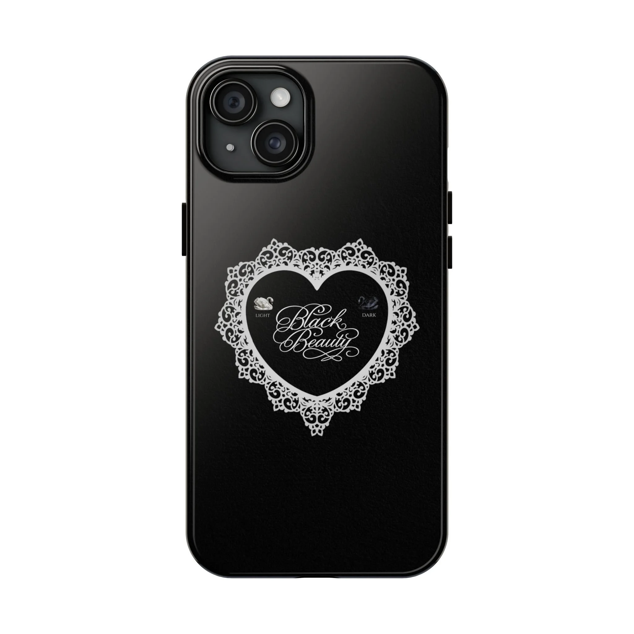 Black Beauty Phone Case | White Lace Heart, Lana Del Rey