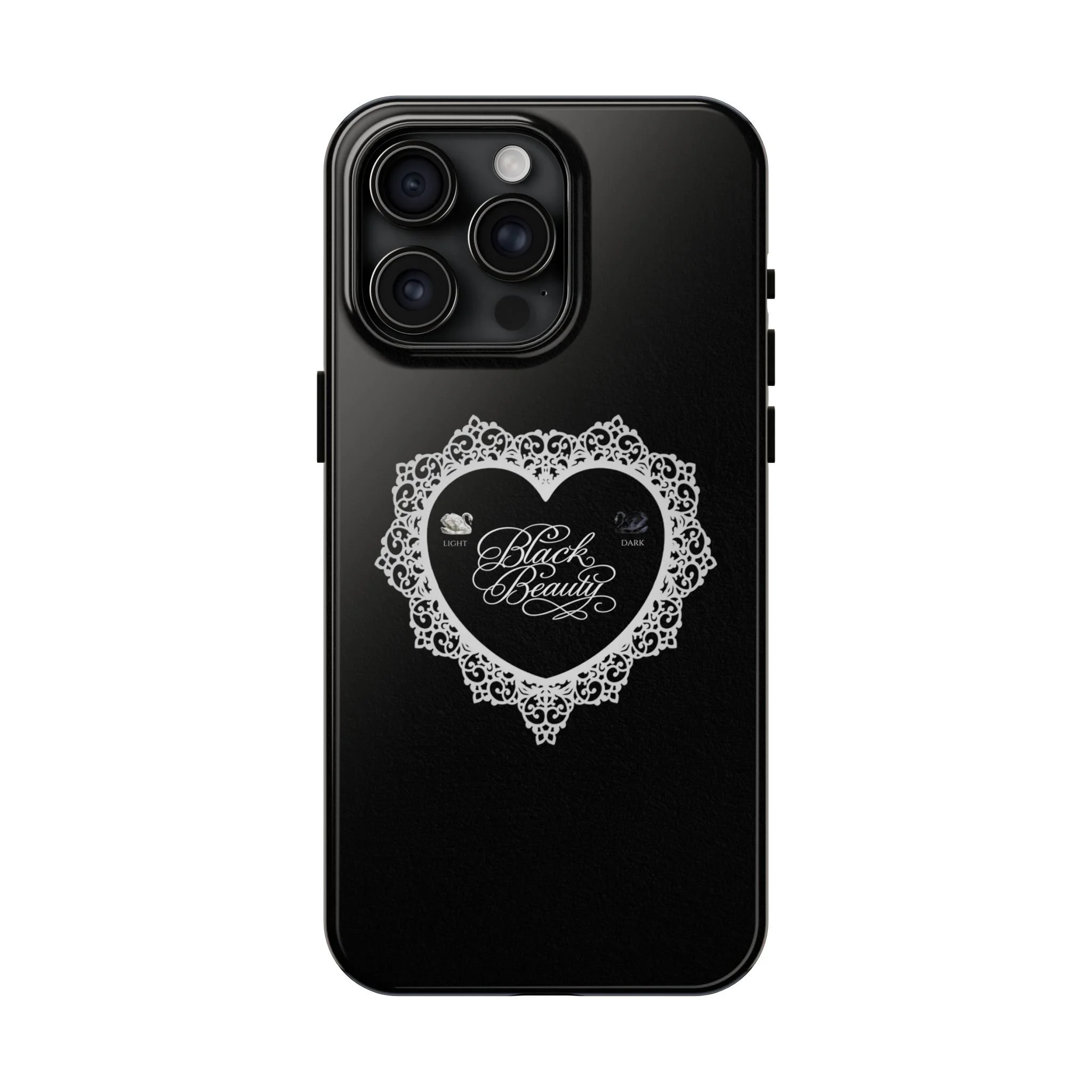 Black Beauty Phone Case | White Lace Heart, Lana Del Rey