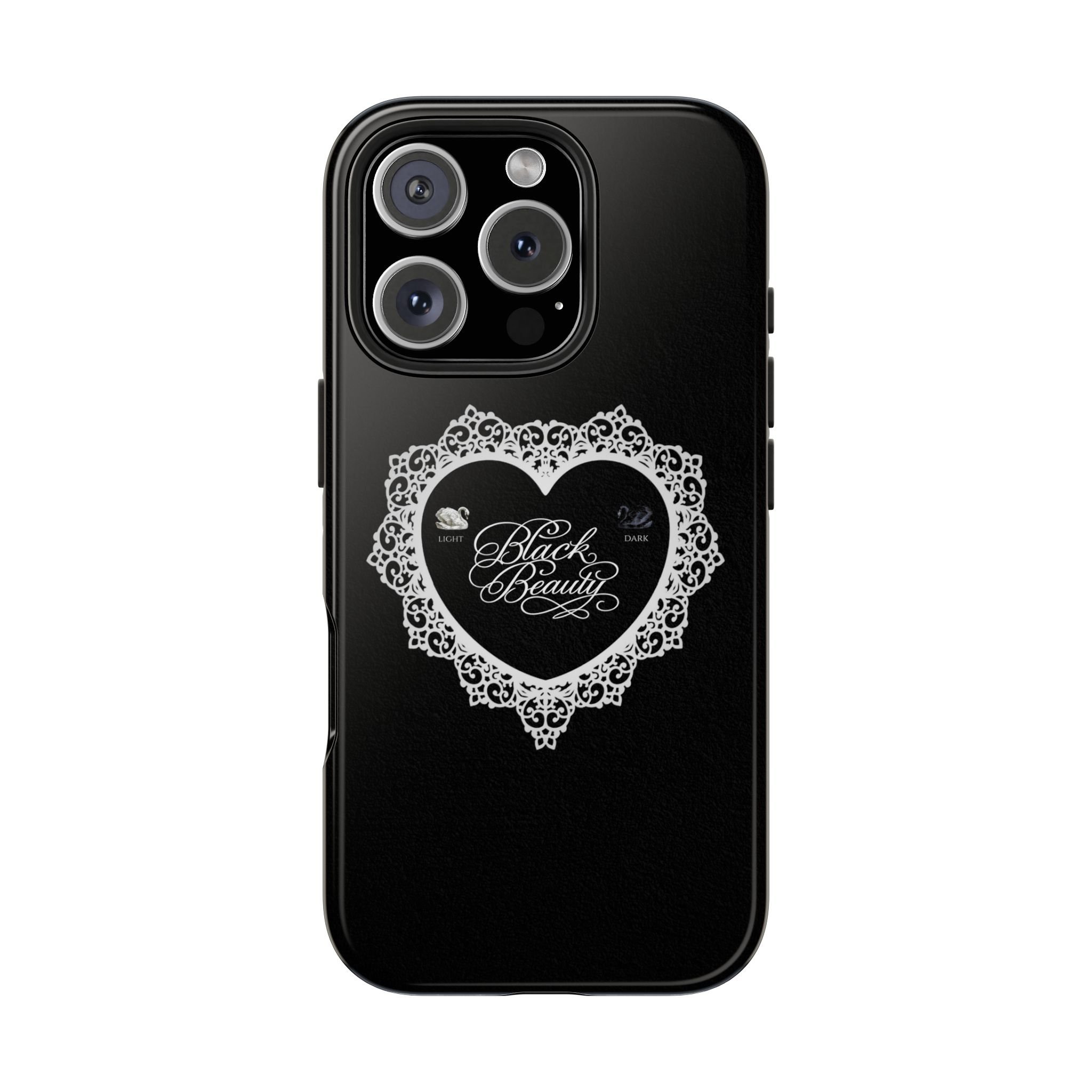 Black Beauty Phone Case | White Lace Heart, Lana Del Rey