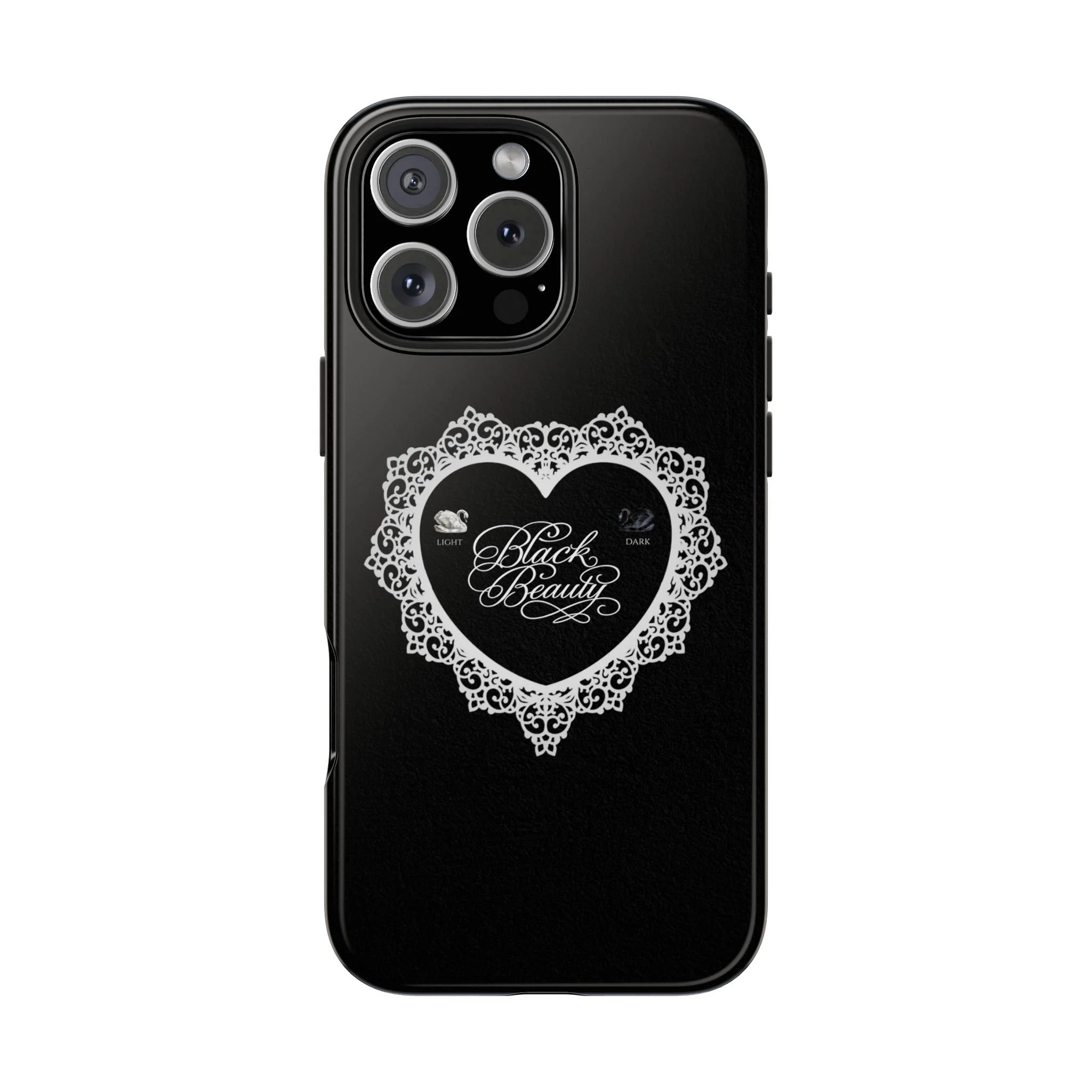 Black Beauty Phone Case | White Lace Heart, Lana Del Rey