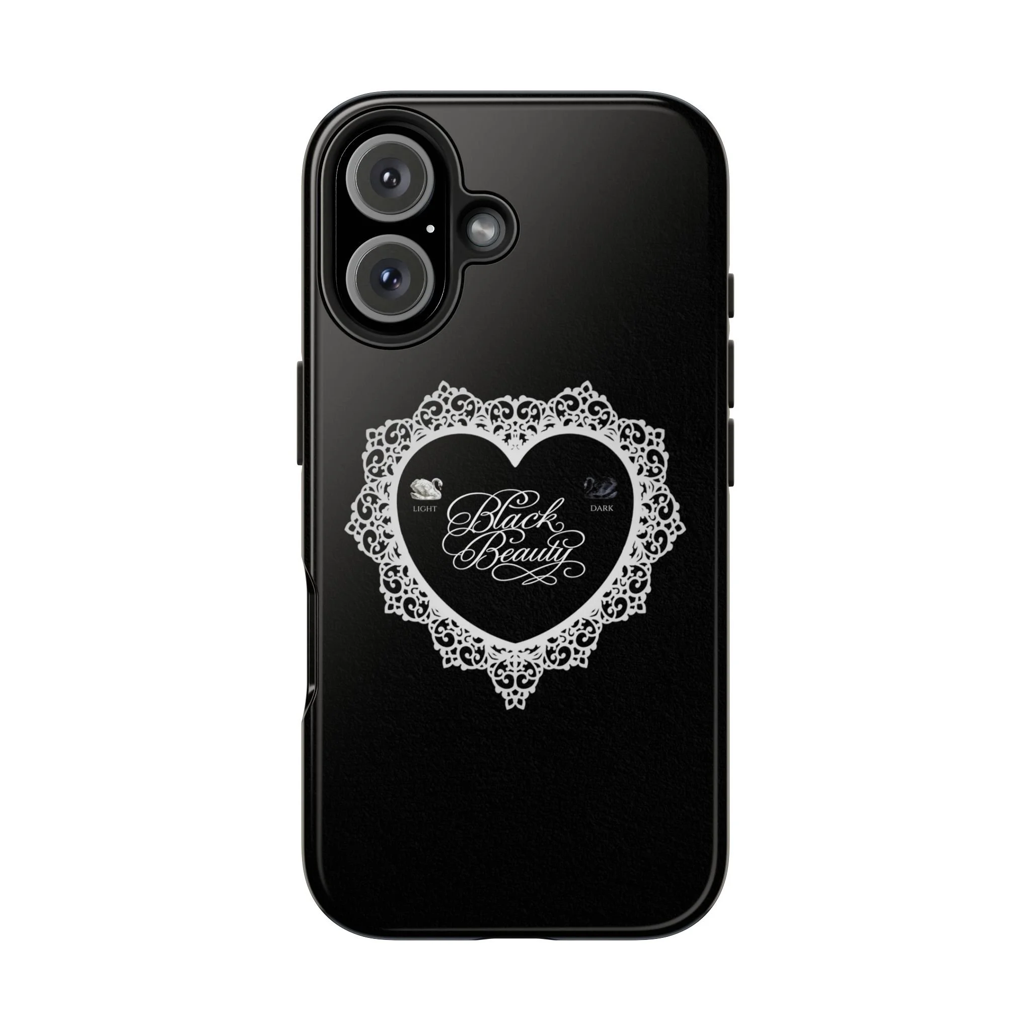 Black Beauty Phone Case | White Lace Heart, Lana Del Rey