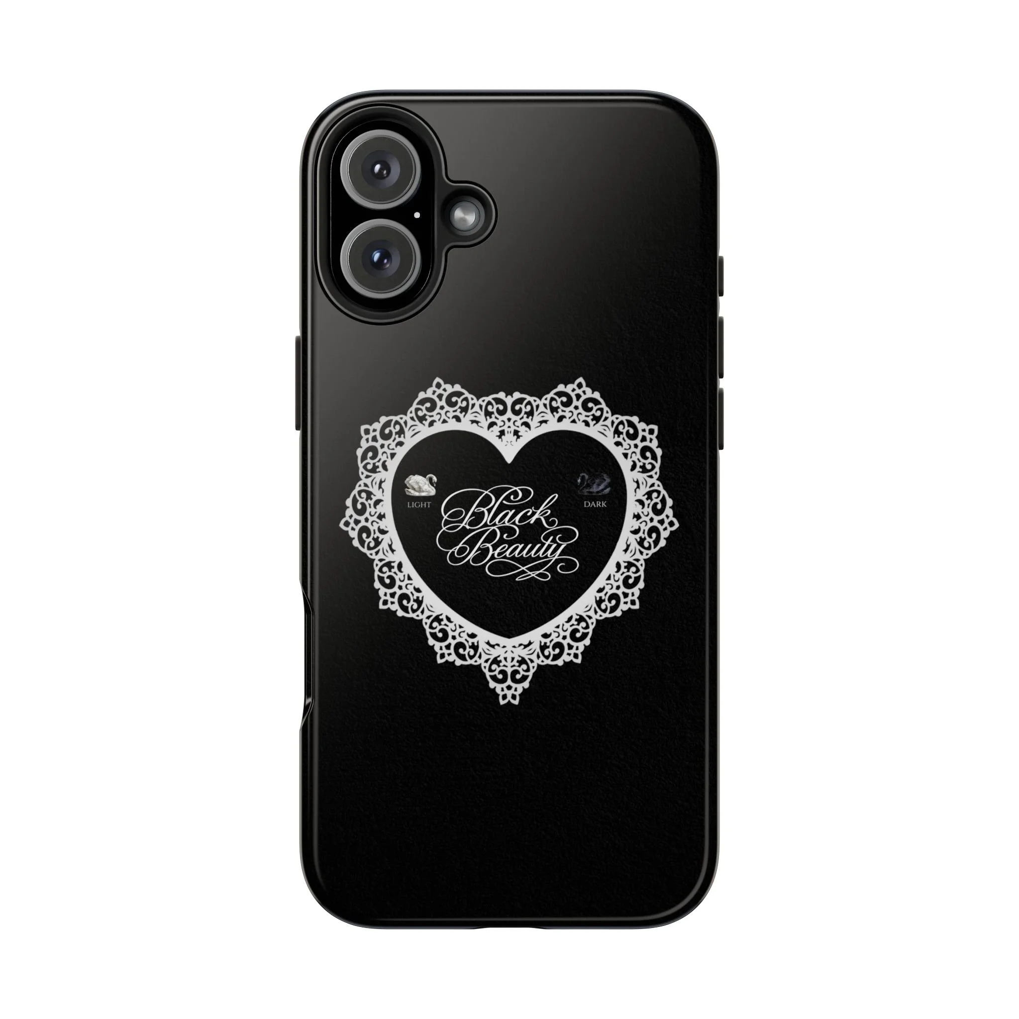 Black Beauty Phone Case | White Lace Heart, Lana Del Rey