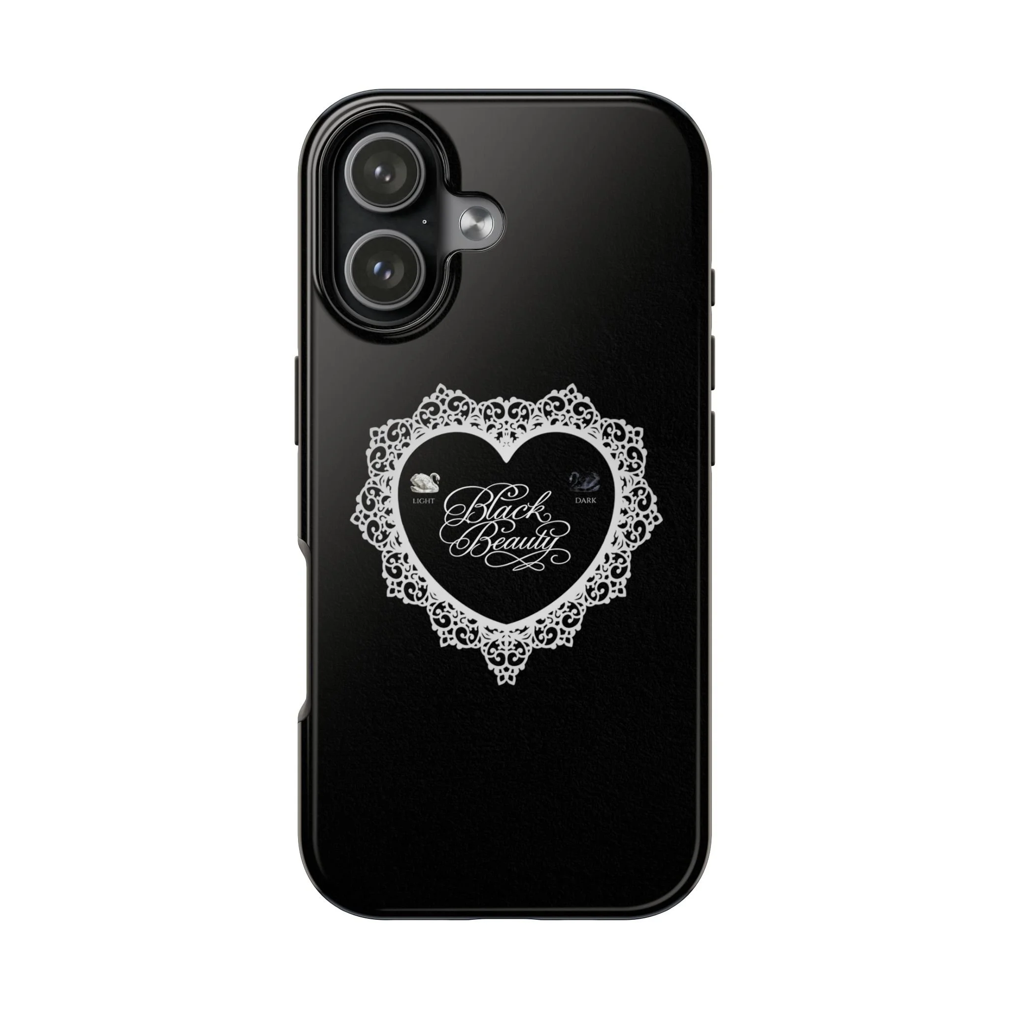 Black Beauty Phone Case | White Lace Heart, Lana Del Rey