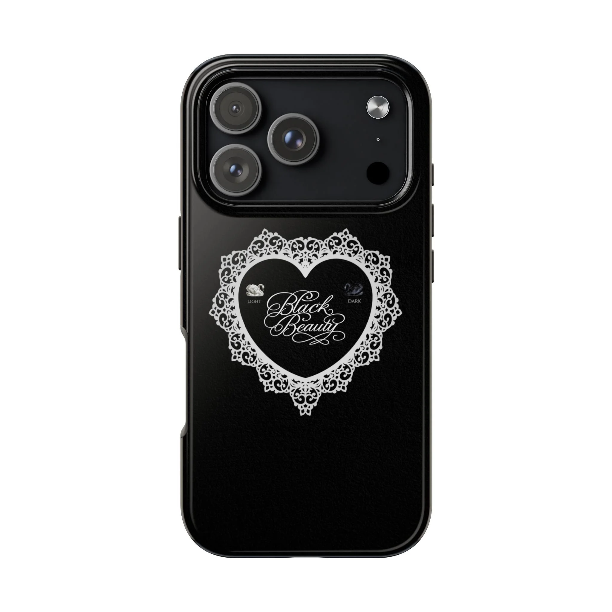 Black Beauty Phone Case | White Lace Heart, Lana Del Rey