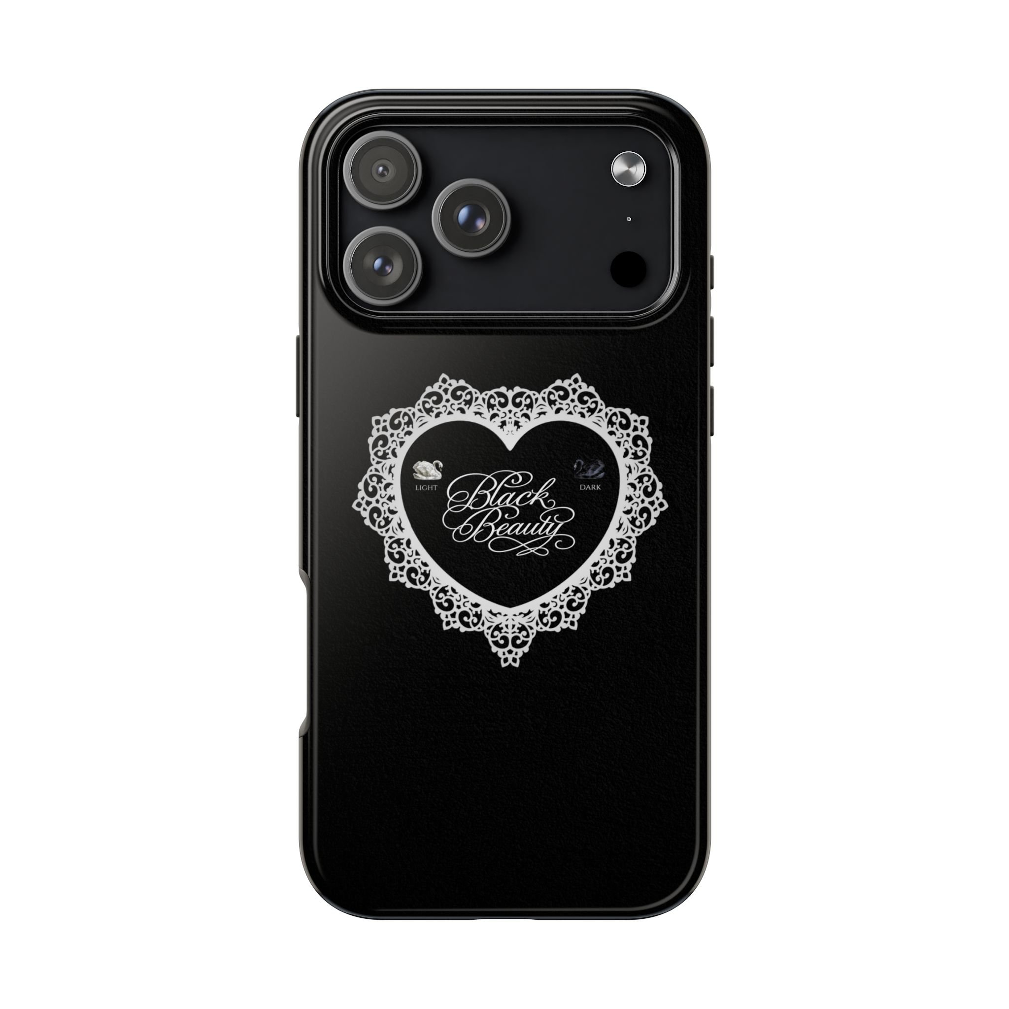 Black Beauty Phone Case | White Lace Heart, Lana Del Rey