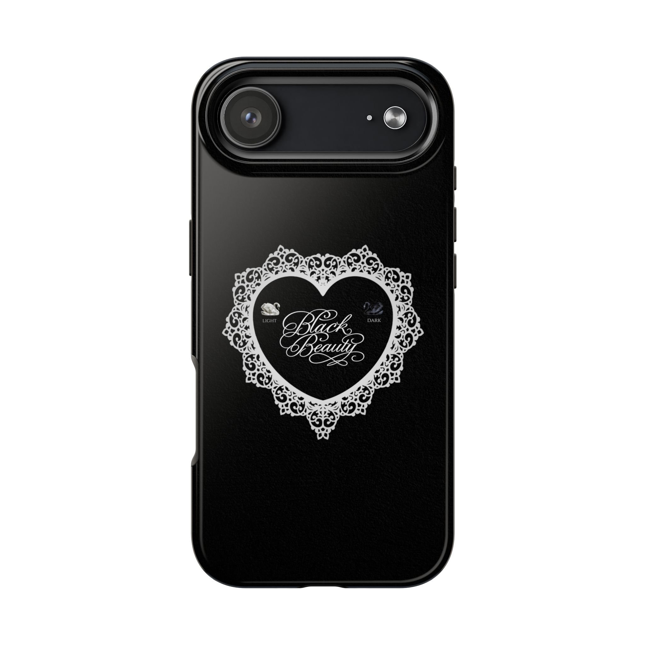 Black Beauty Phone Case | White Lace Heart, Lana Del Rey