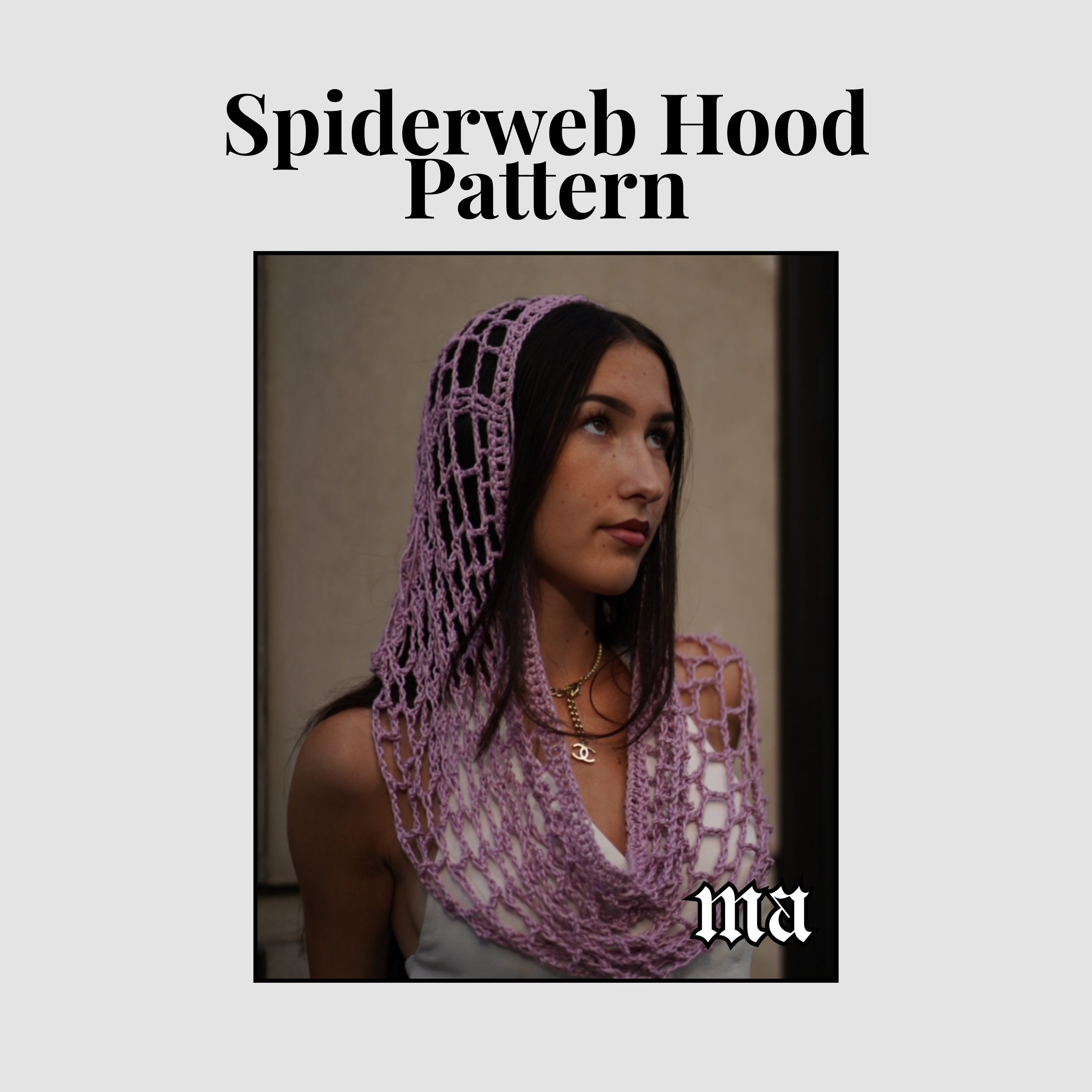 Spiderweb Hood Written Pattern