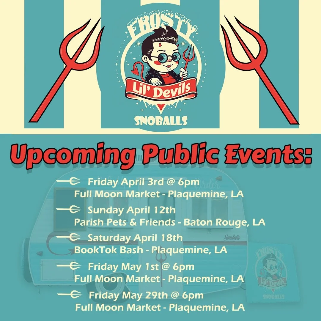 Still debating booking us for your next party or event?
Come check us out at one of these first! 

www.frostylildevils.com

#frostydevils #snowday #summervibes #SnoBalls #louisiana