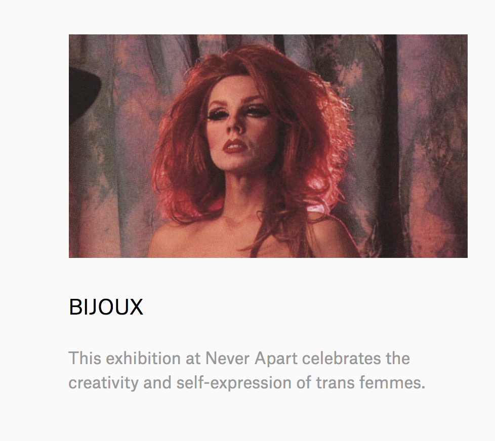 BIJOUX at NEVER APART