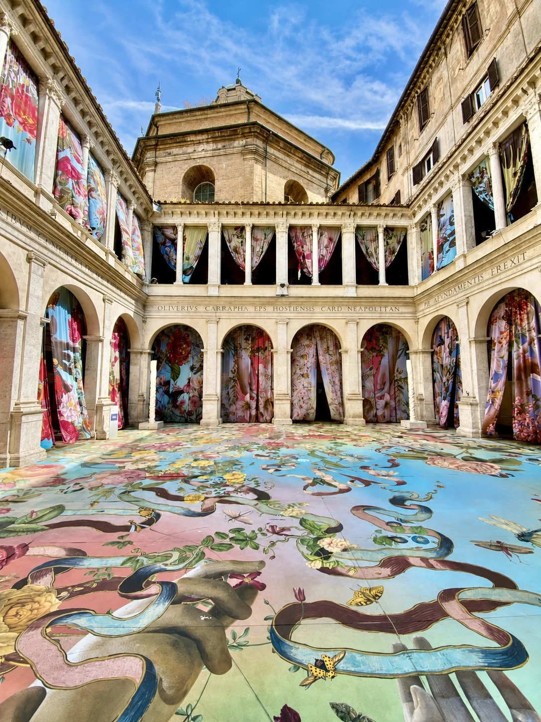 Temple of Flowers by Austin Young in the courtyard of Chiostro del Bramante, Rome.