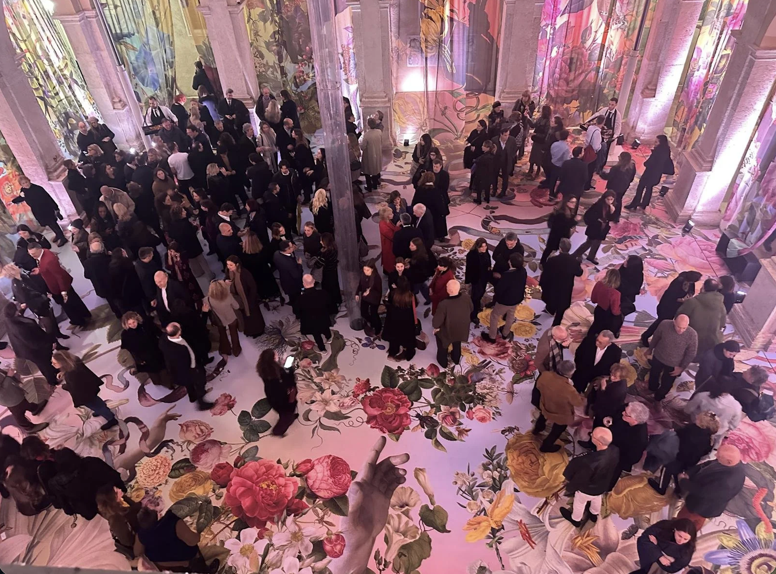 The opening celebration of FLOWERS inside the Temple of Flowers by Austin Young 2025