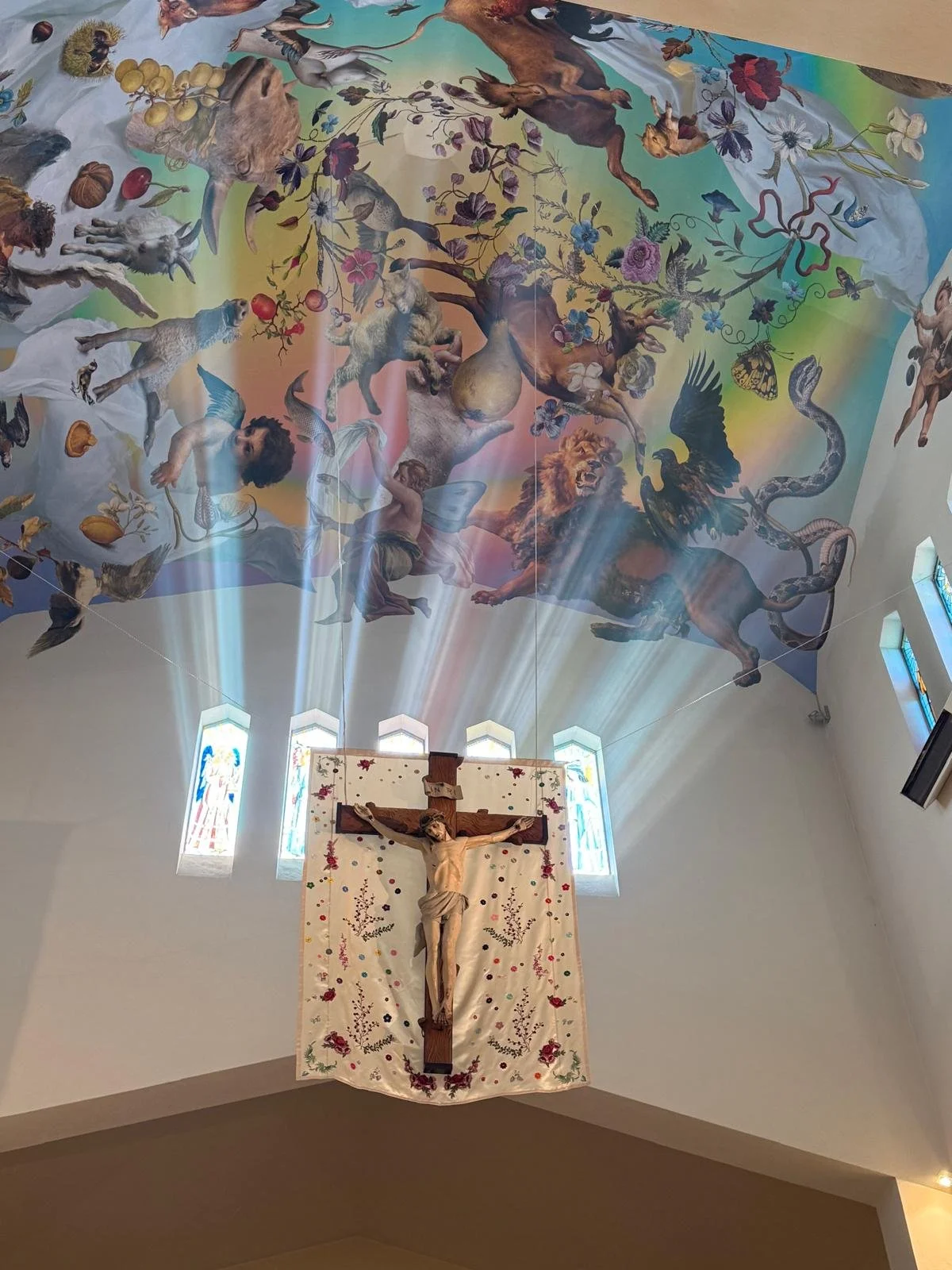 Site-specific permanent installation by Austin Young in the Church of Sant’Aniello Abate, Cosenza.