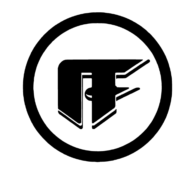 Silhouette of a magnet attracting metal coins, enclosed in a circle.