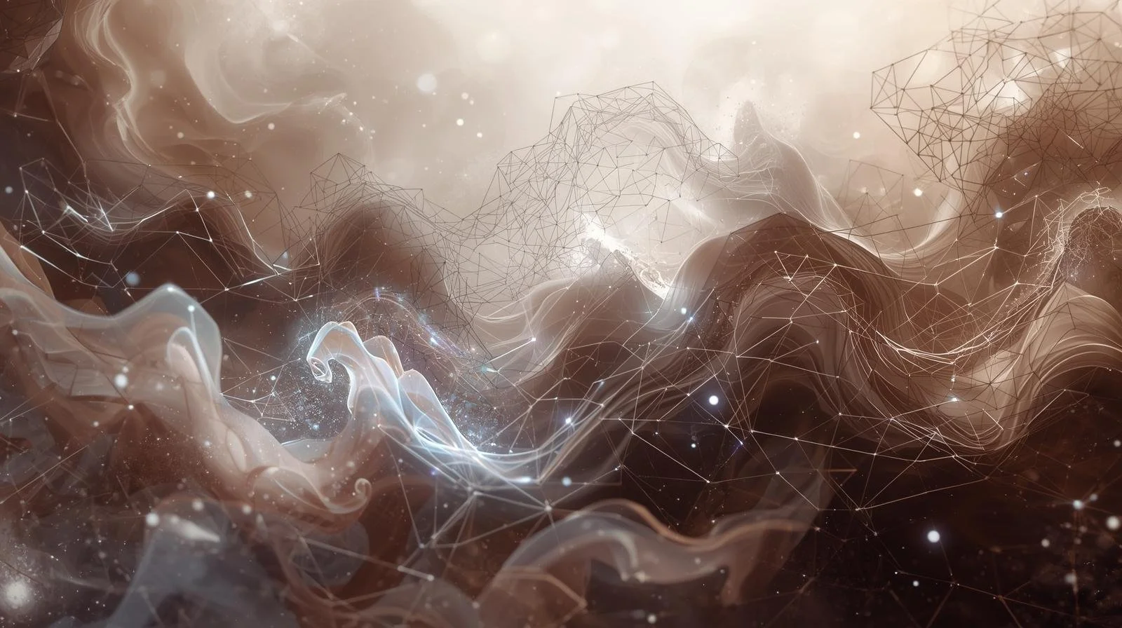 Flowy, ethereal lines in different shades of brown