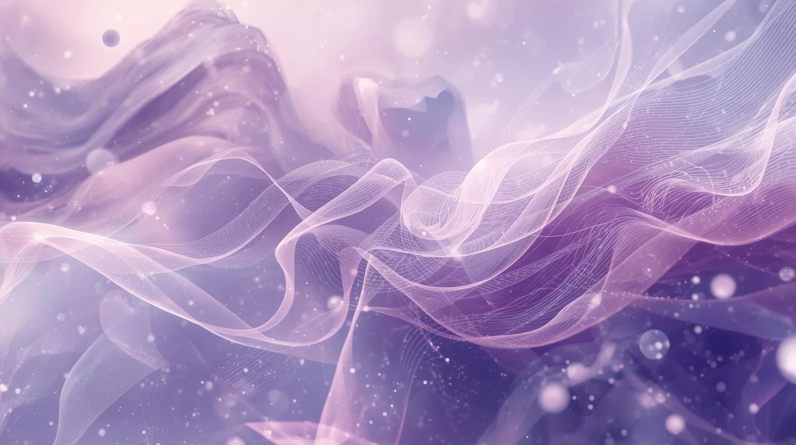 Ethereal, flowy lines in different shades of purple